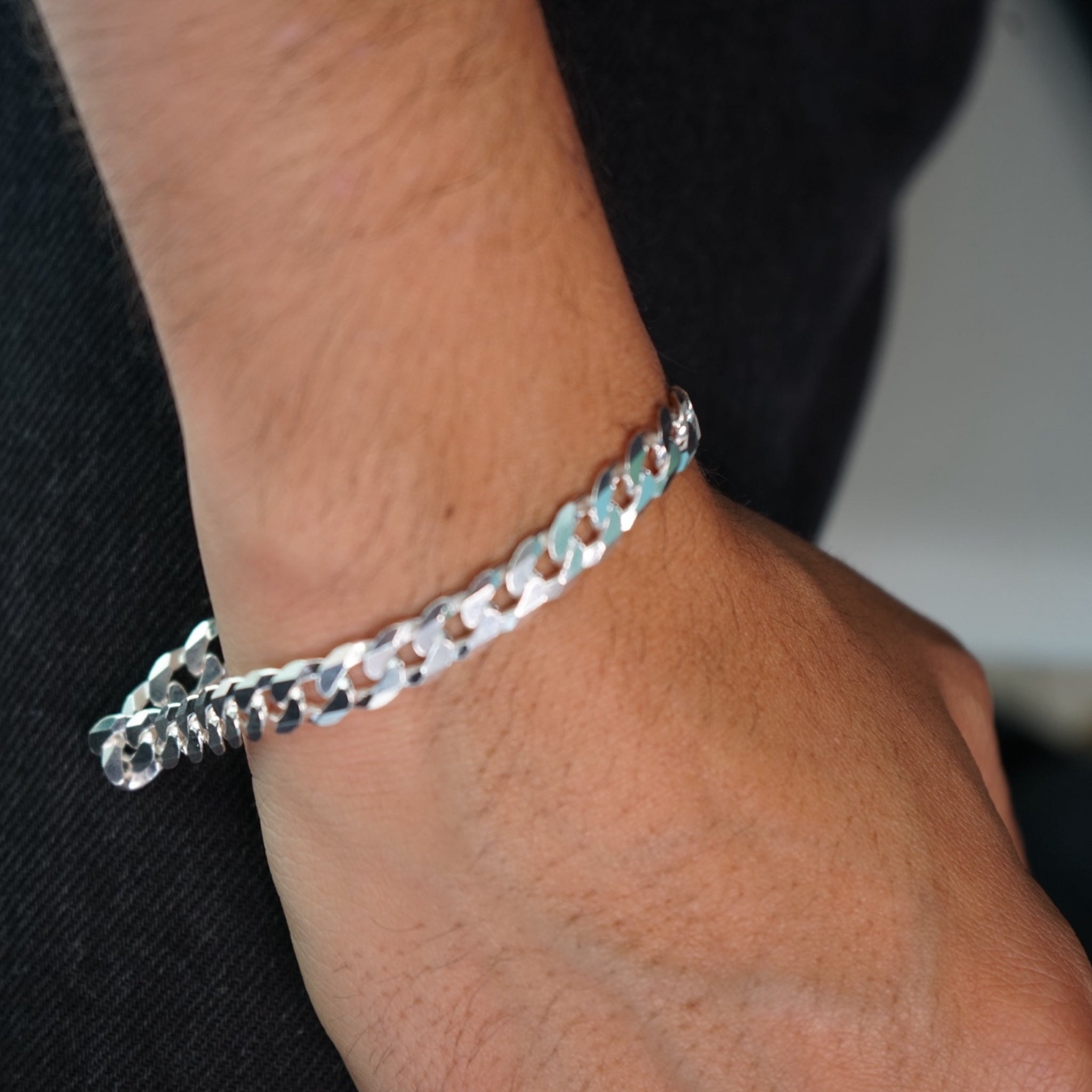 Pulsera Grumet Plata Ley 925 (22 cm) – Joyería Premium