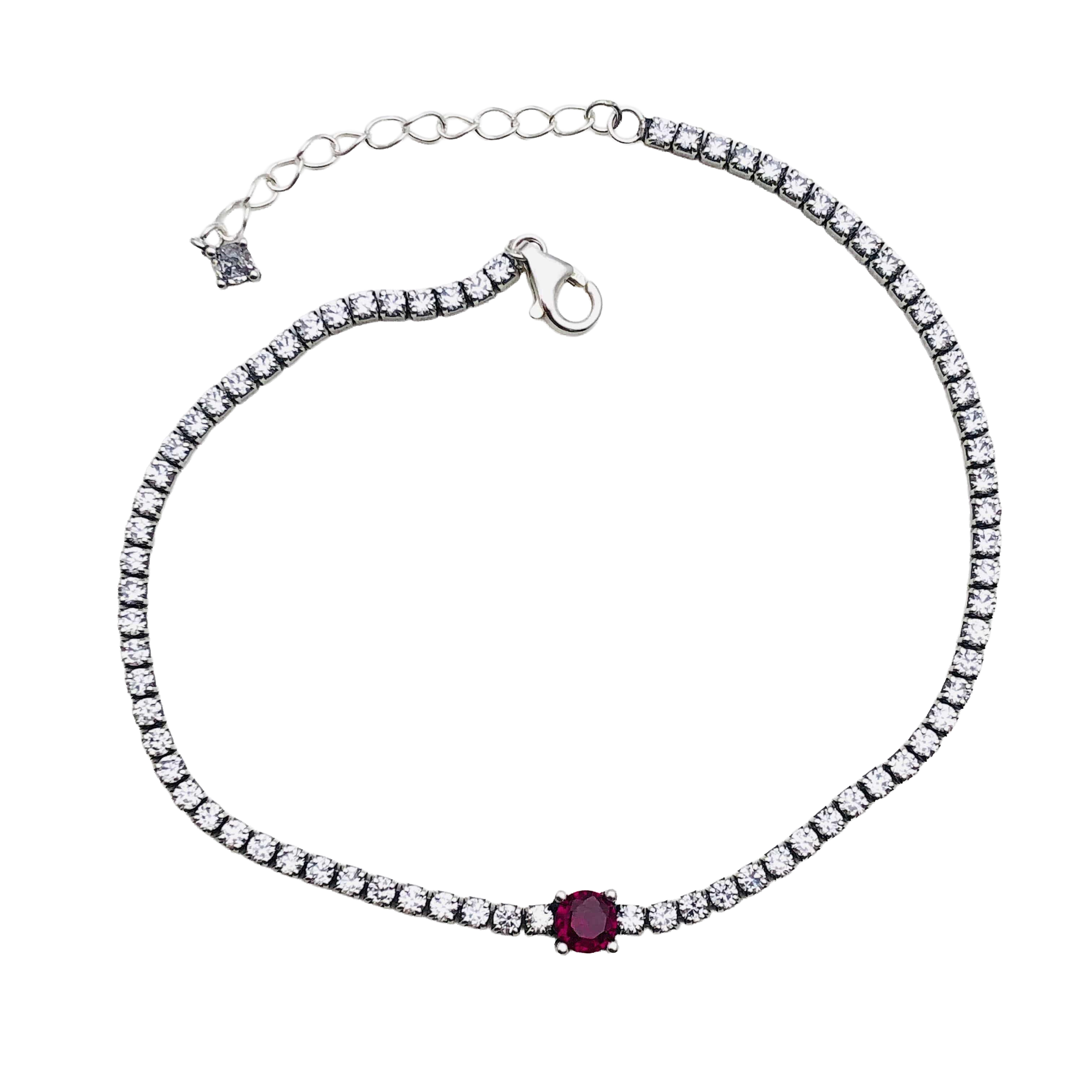 Pulsera Tennis Color Spark – Plata Fina 925