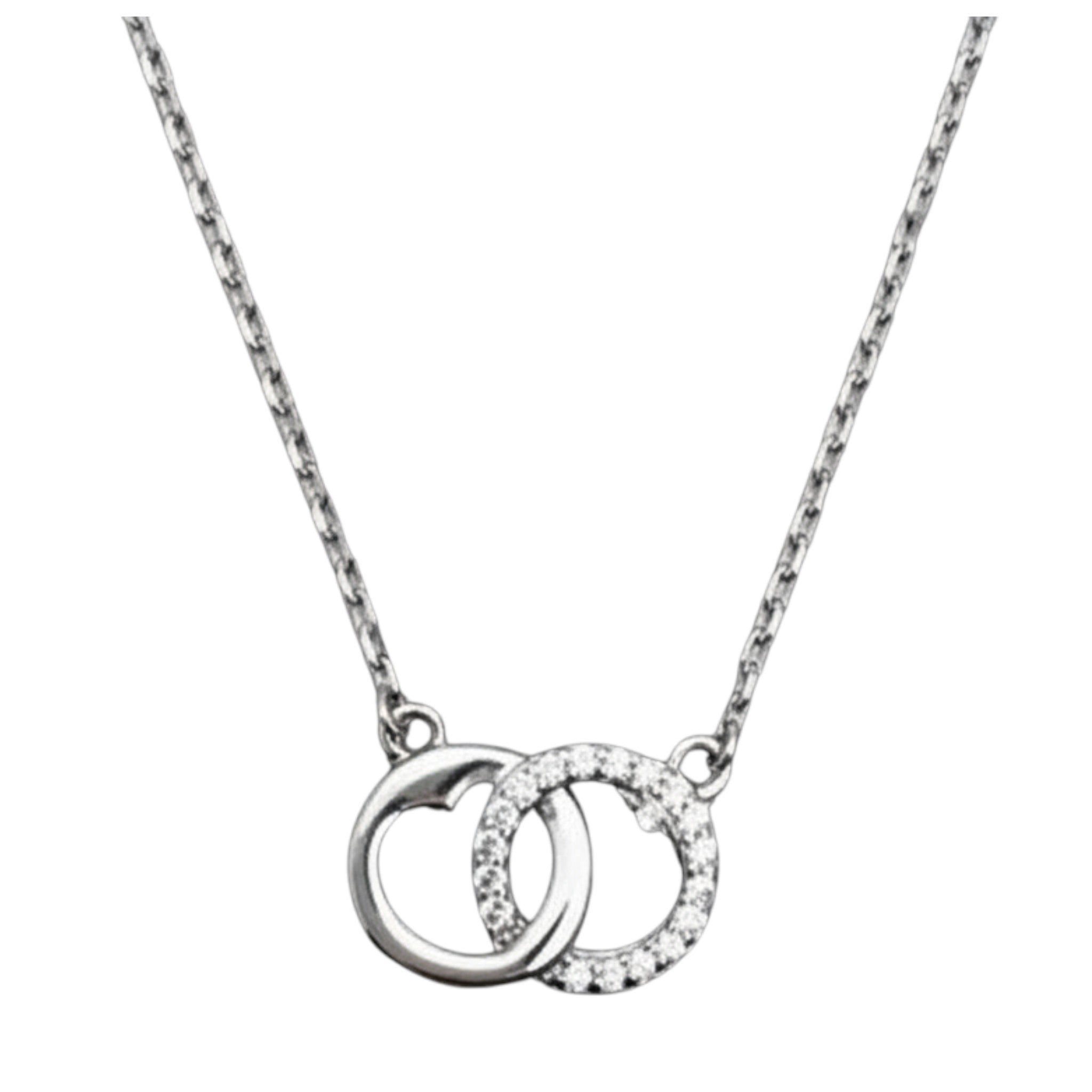 Collar Aros Entrelazados – Plata Fina 925