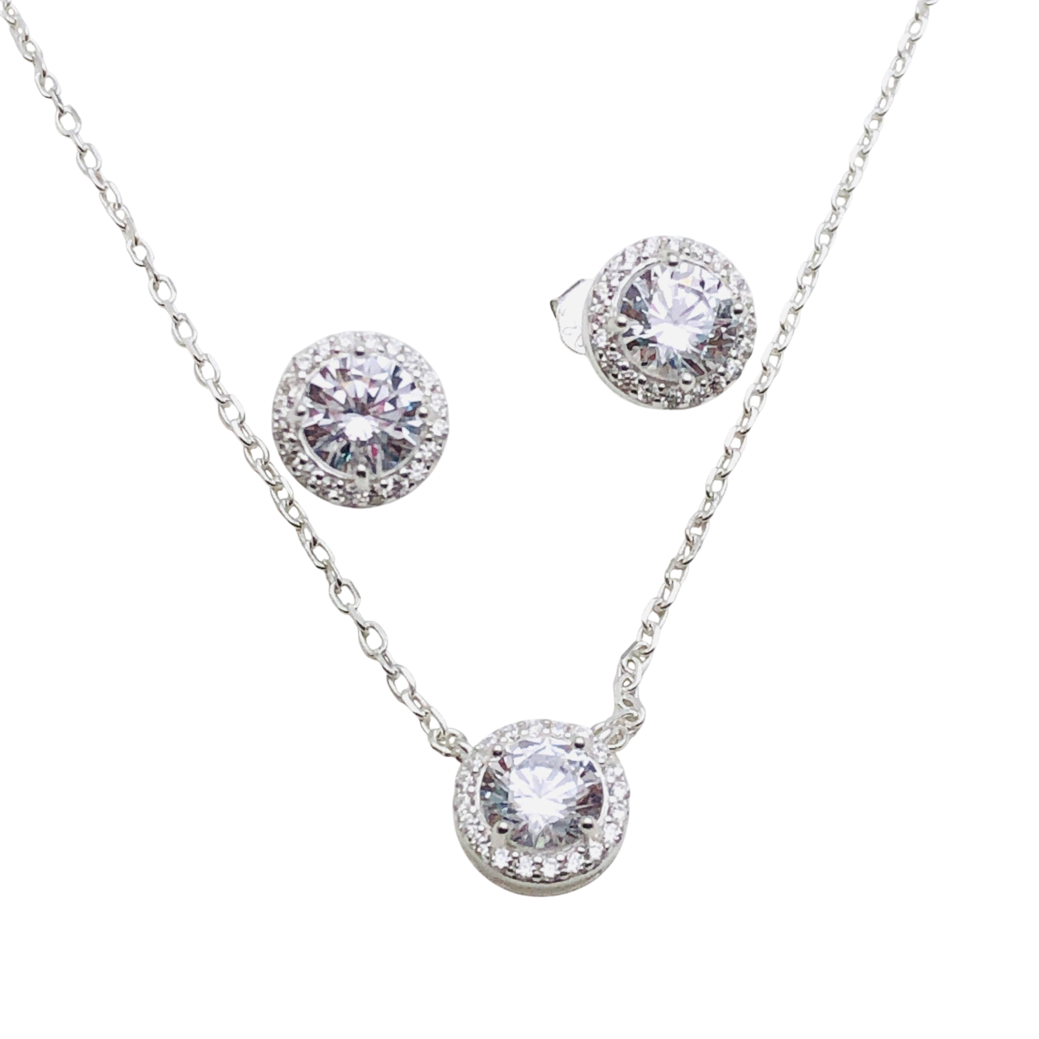 Set Clásico Brillante – Plata Fina 925