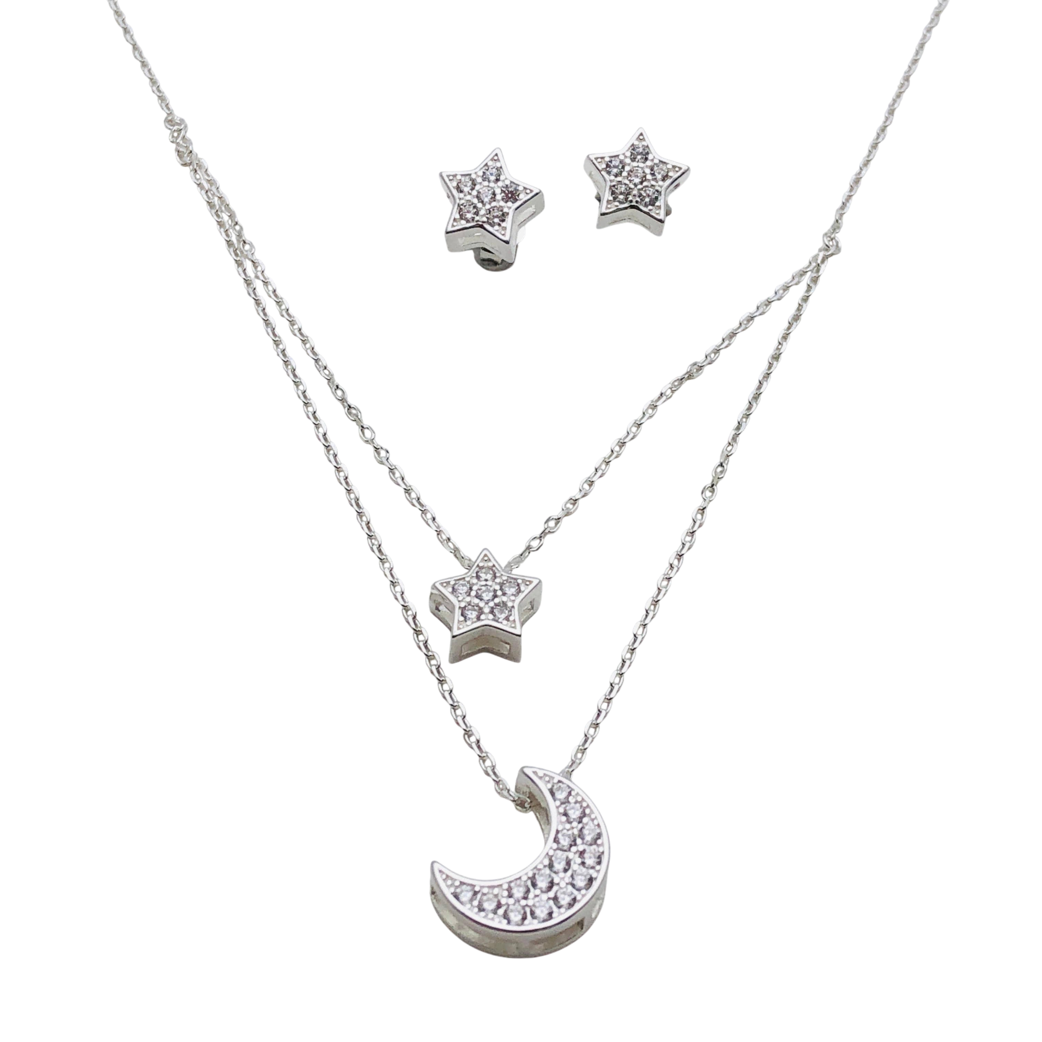 Set Estrellas y Luna – Plata Fina 925