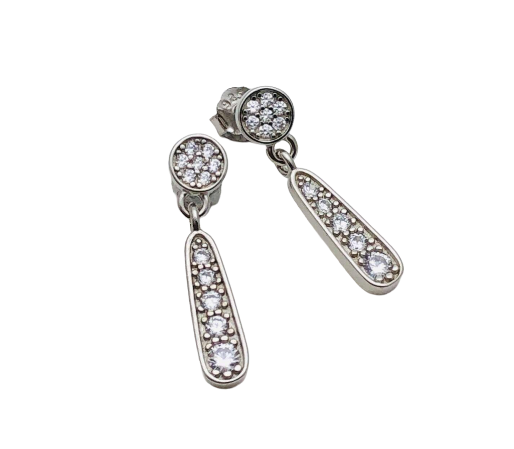 Aros Crystal Drop – Plata Fina 925