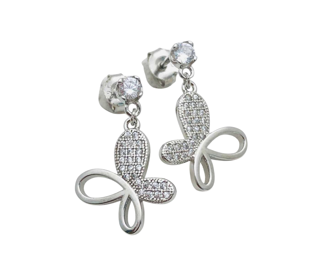 Aros Mariposa Elegante – Plata Fina 925