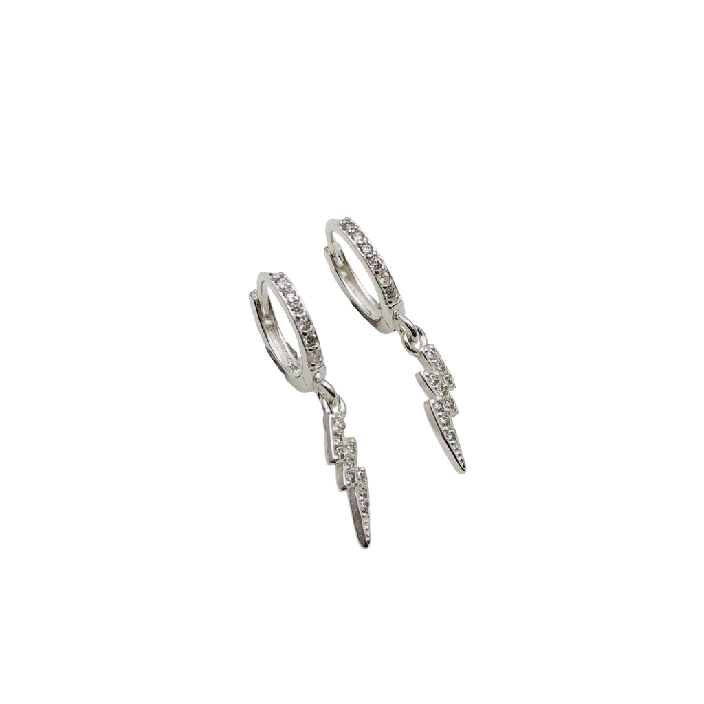 Aros Rayo Brillante – Plata Fina 925