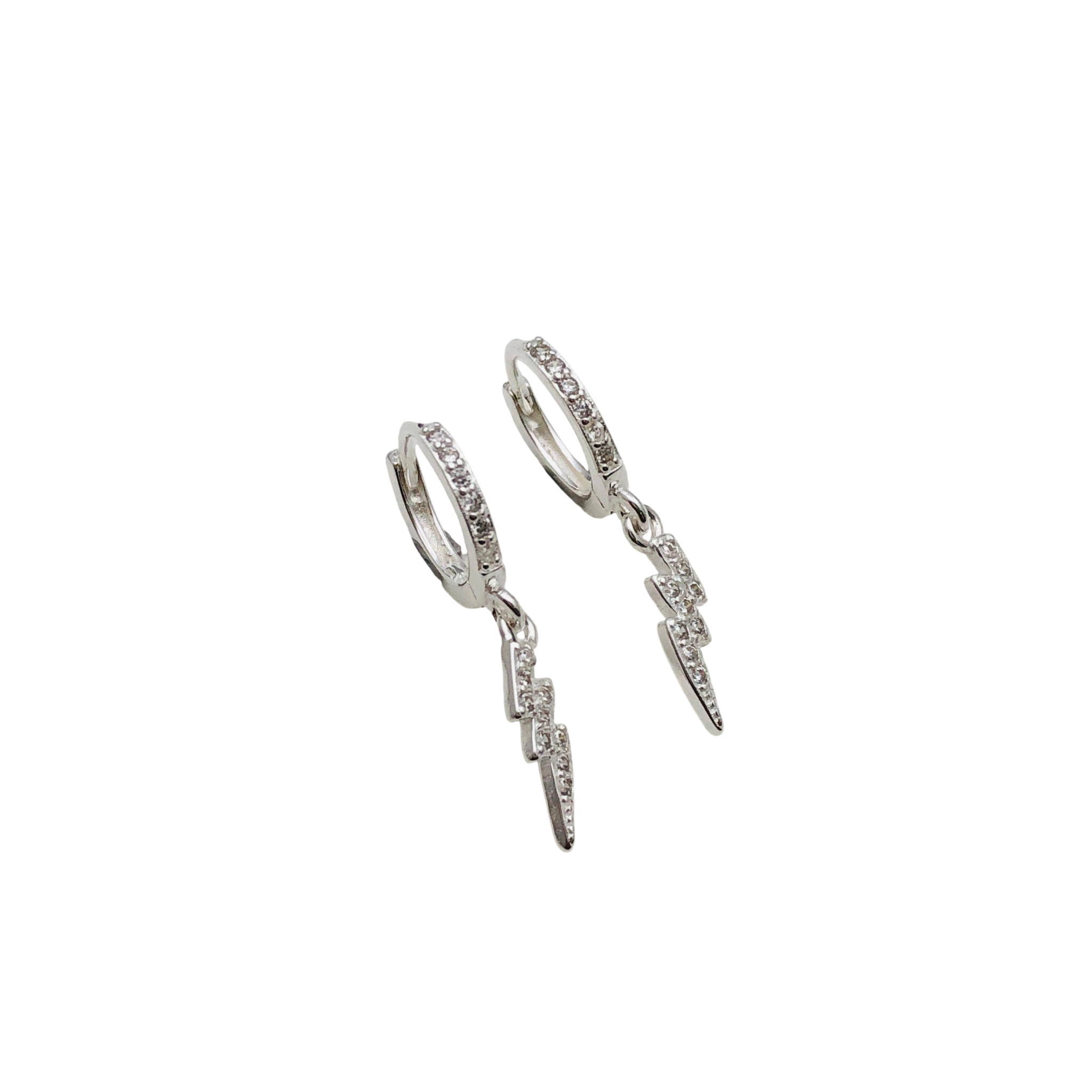 Aros Rayo Brillante – Plata Fina 925