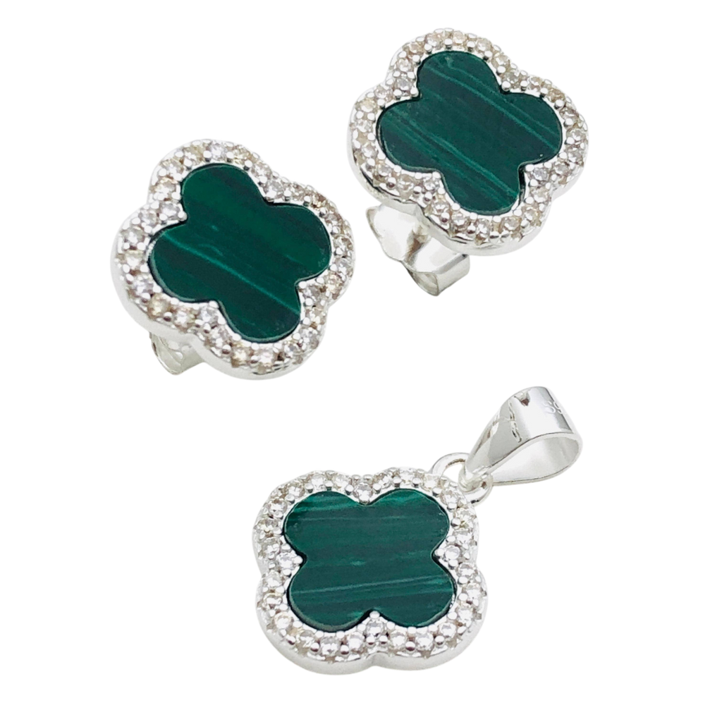 Set Trébol Encanto – Plata Fina 925