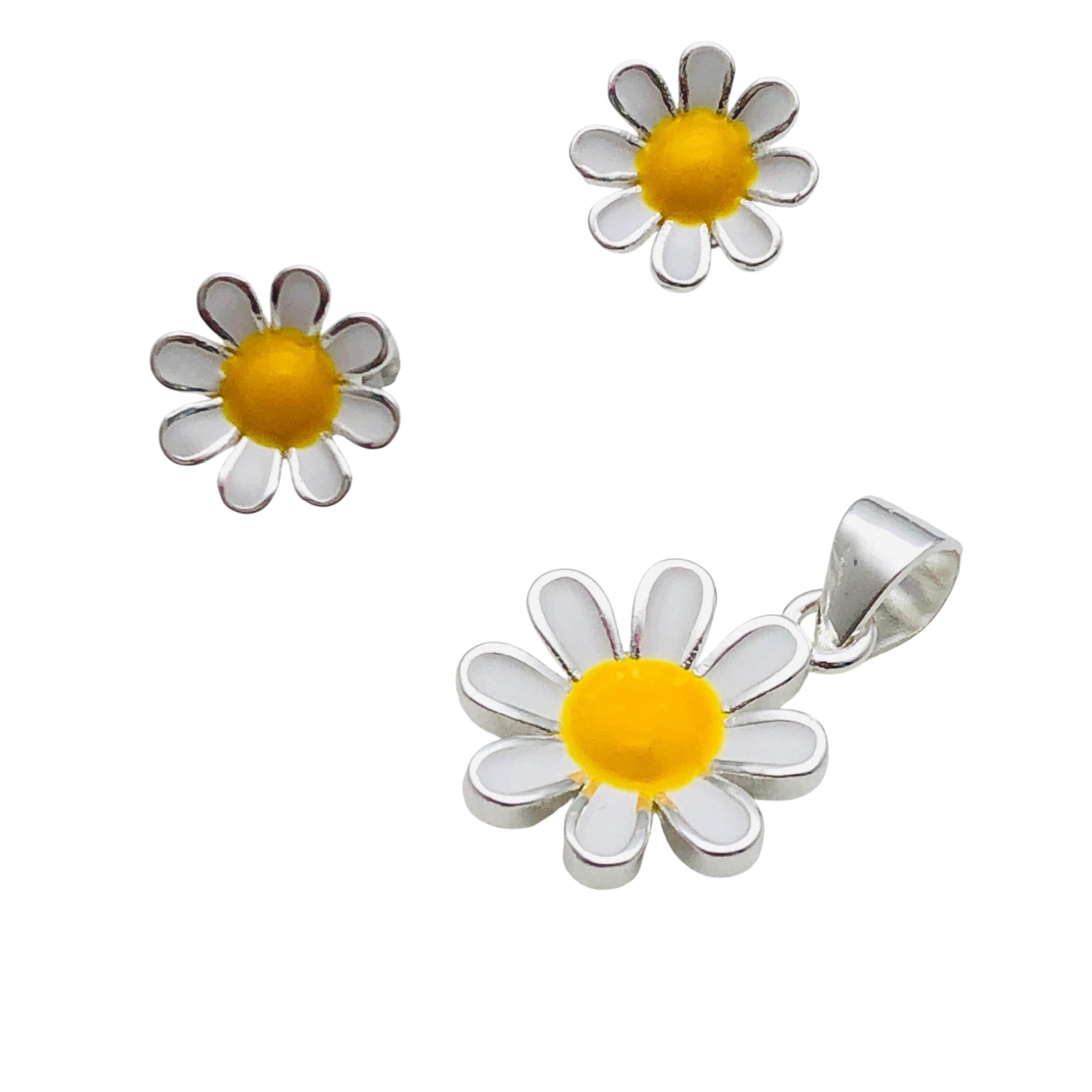 Conjunto Margarita Brillante – Plata Fina 925