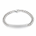 Pulsera Grumet con Placa Plata Ley 925 (21 cm) – Línea Premium