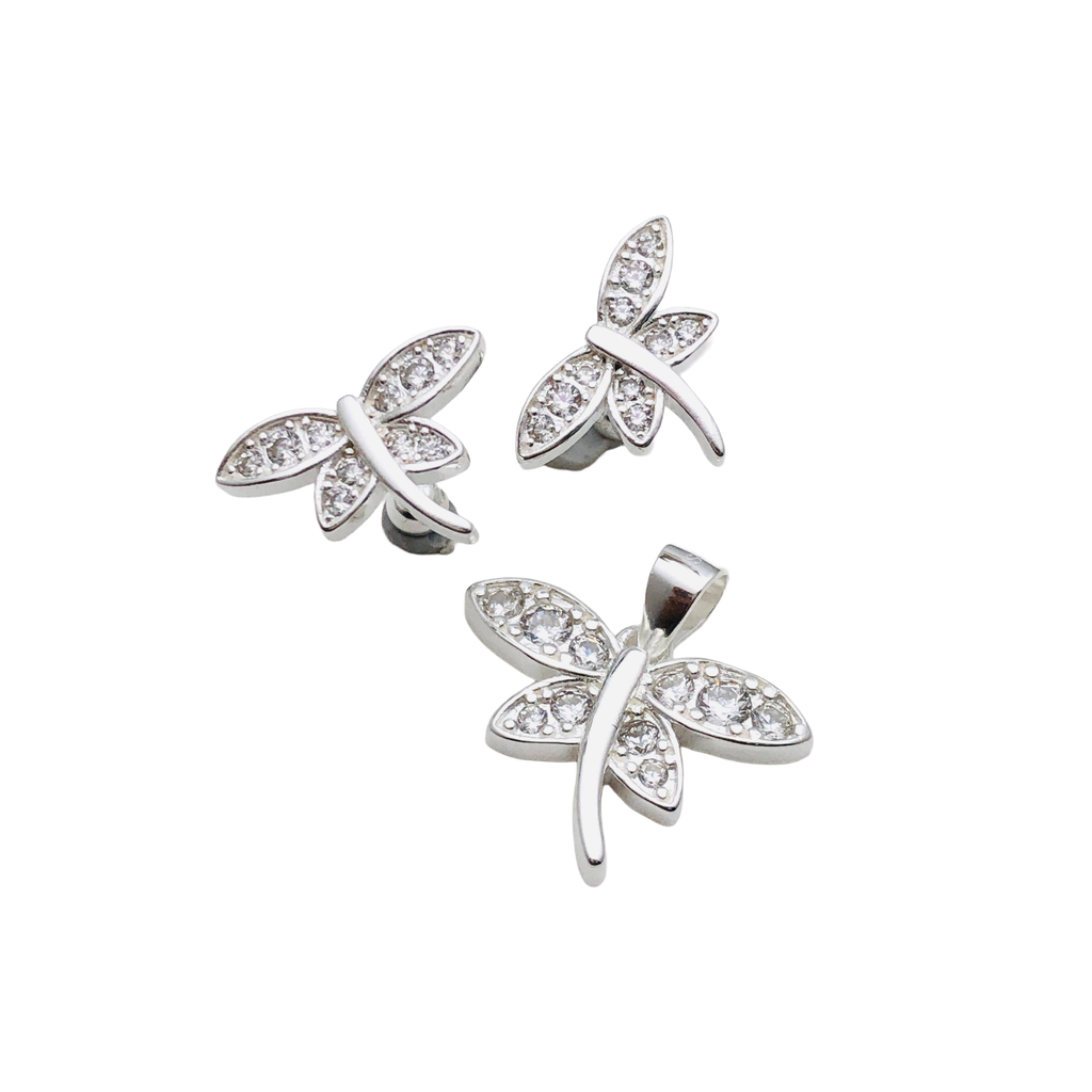 Conjunto LIBELULA en Plata Fina 925 - Transformación y evolución personal