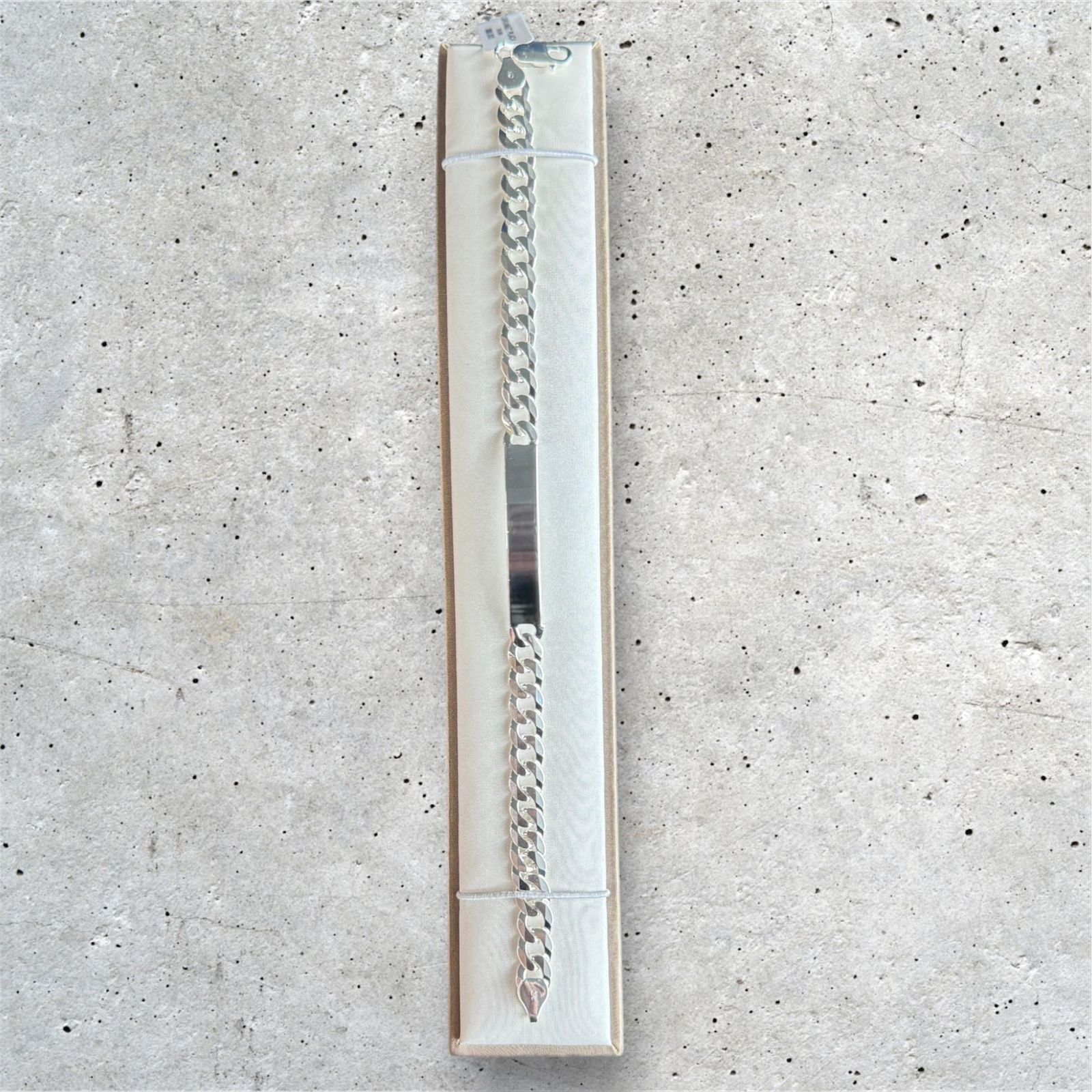 Pulsera Grumet Placa Plata 925 – Fabricación Italiana