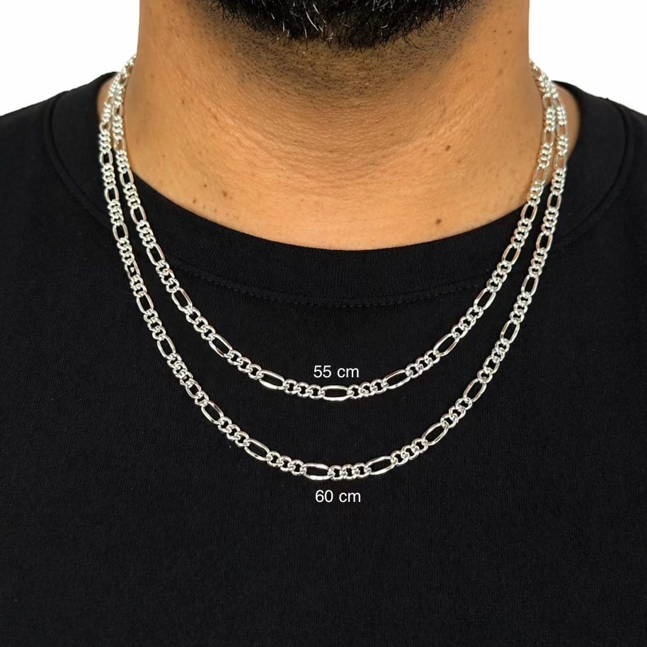 Cadena Cartier Plata 925 – 55cm y 60cm Fabricación Italiana