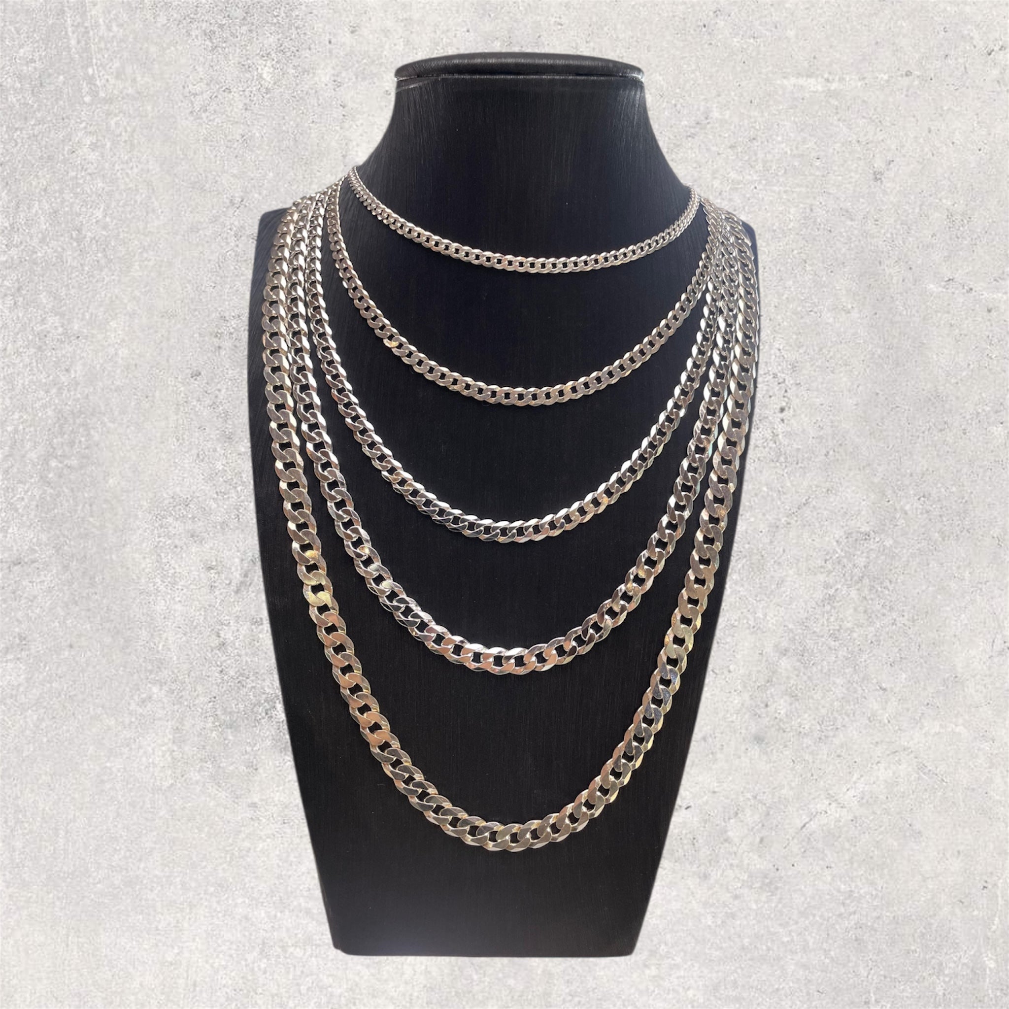 Cadena Italiana Grumet en Plata 925 – 55 y 60 cm