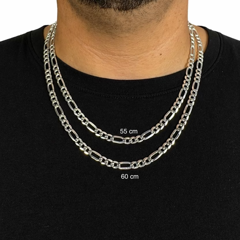 Cadena Cartier Plata 925 – 55cm y 60cm Fabricación Italiana