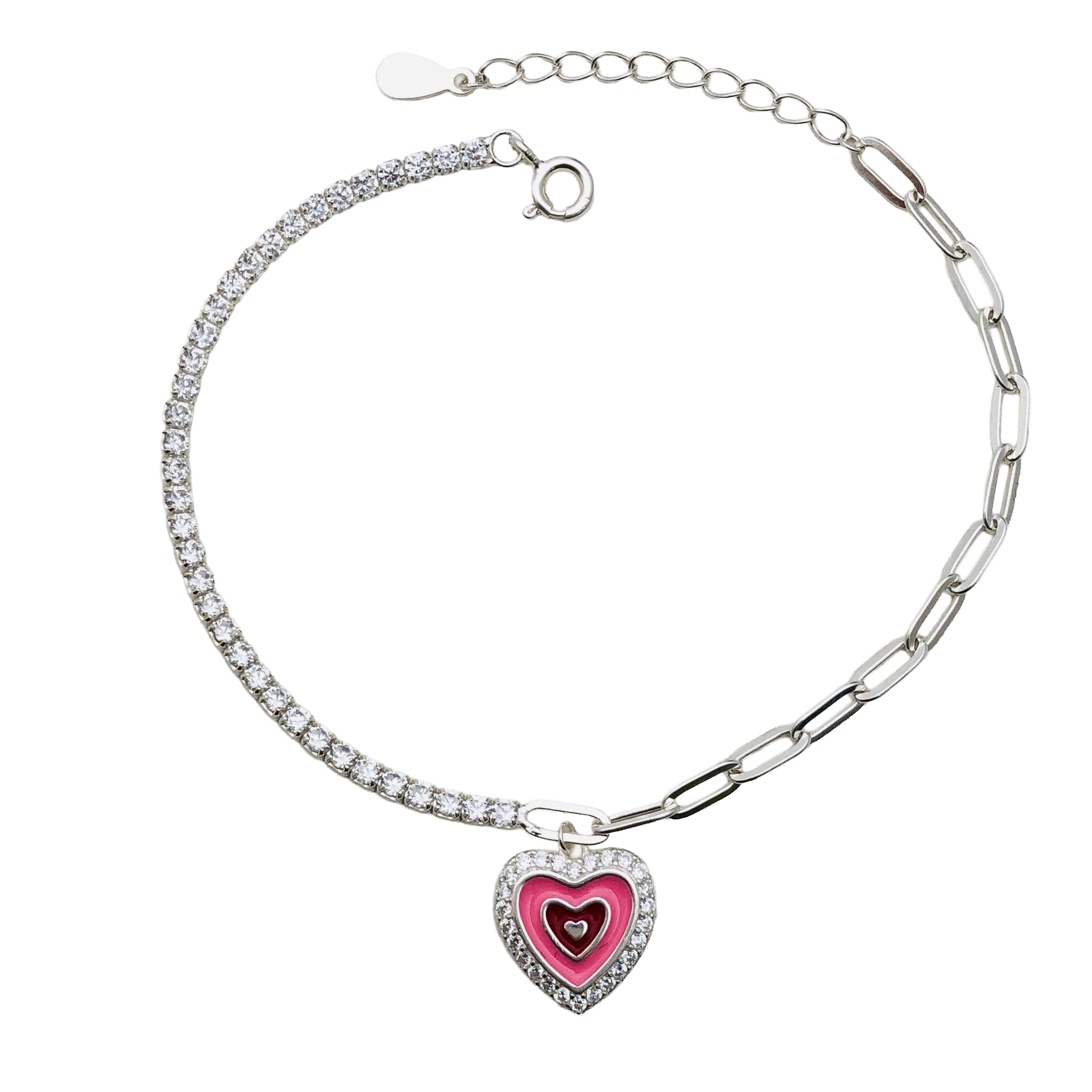 Pulsera Heart Duo – Plata Fina 925