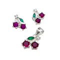 Set Doble Cereza – Plata Fina 925