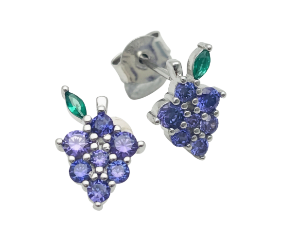 Aros Grape Bloom – Plata Fina 925