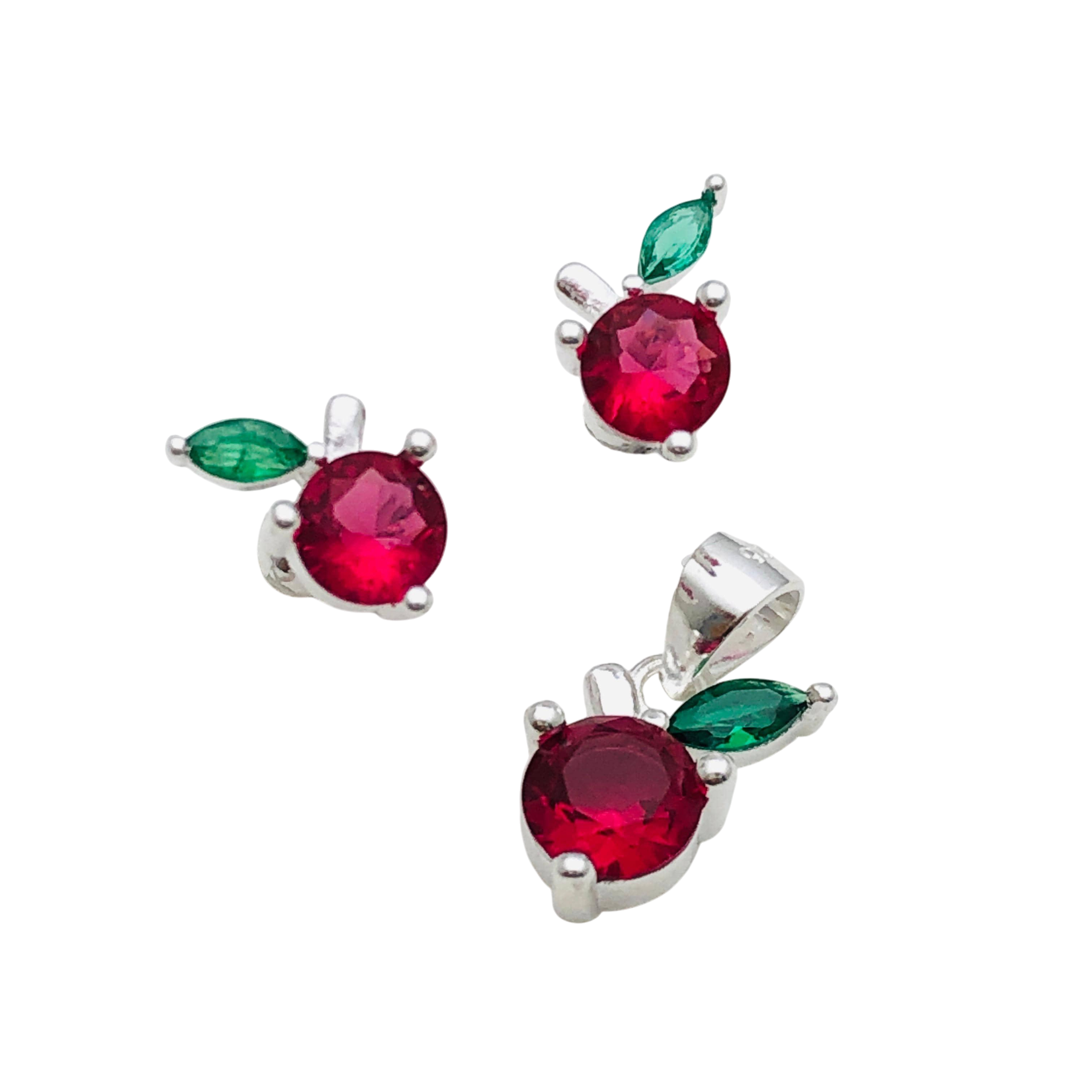 Set Manzanita Roja – Plata Fina 925