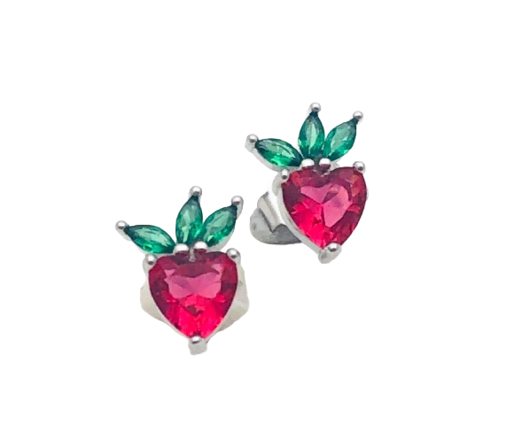 Aros Strawberry – Plata Fina 925
