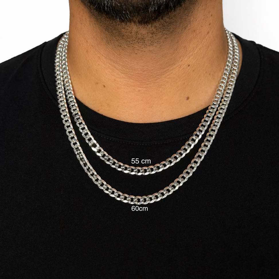 Cadena Italiana Grumet en Plata 925 – 55 y 60 cm