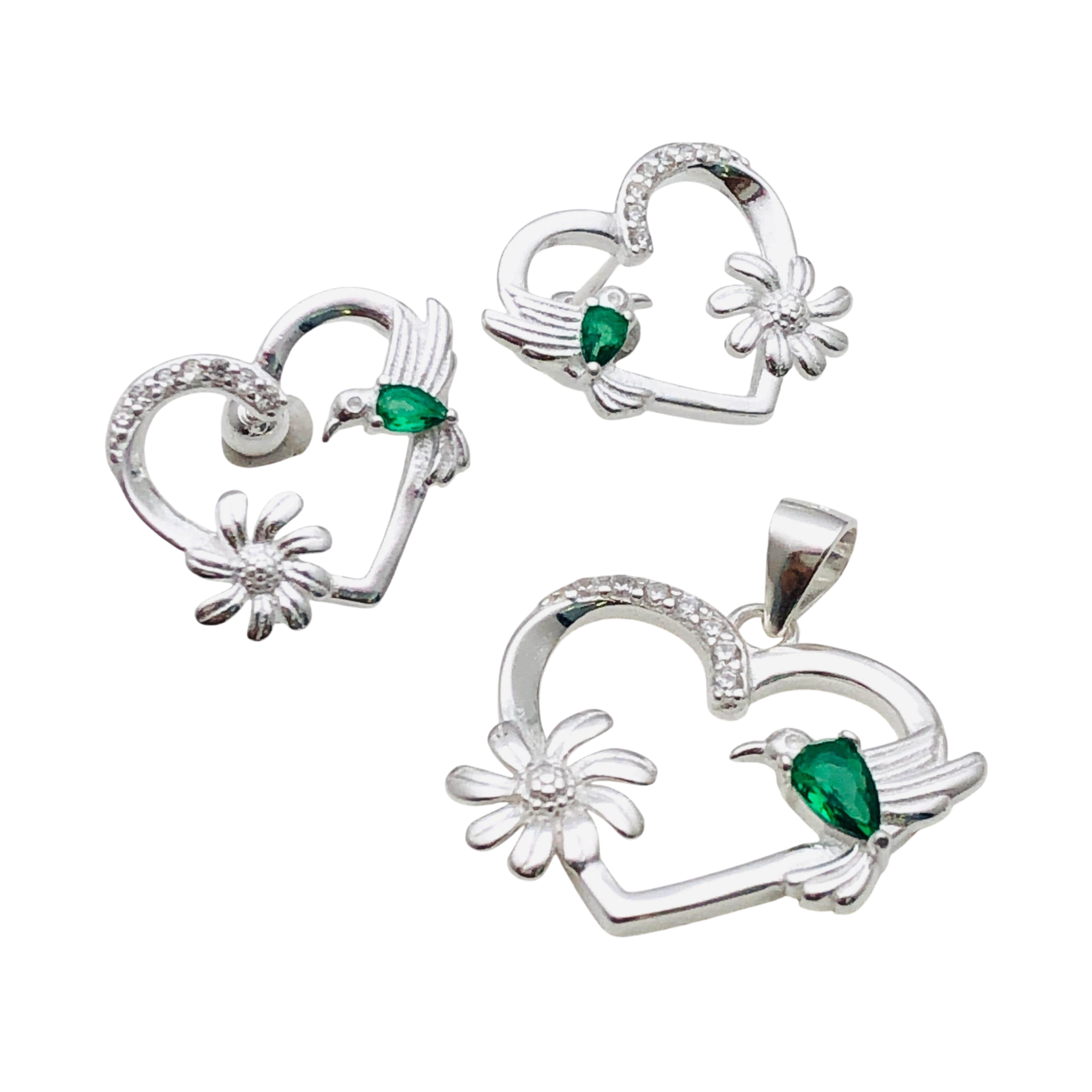 Set Amor Colibrí – Plata Fina 925