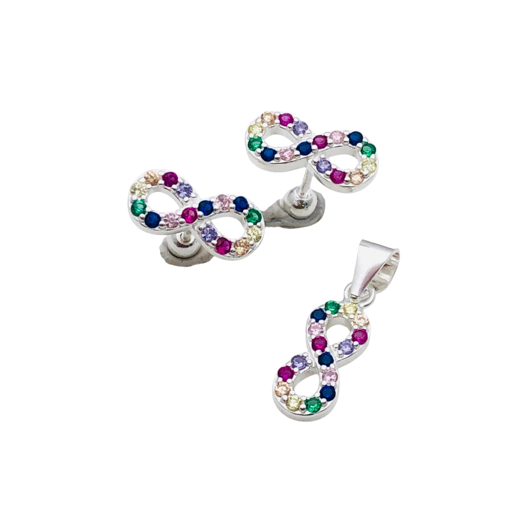 Conjunto Infinito Brillante – Plata Fina 925
