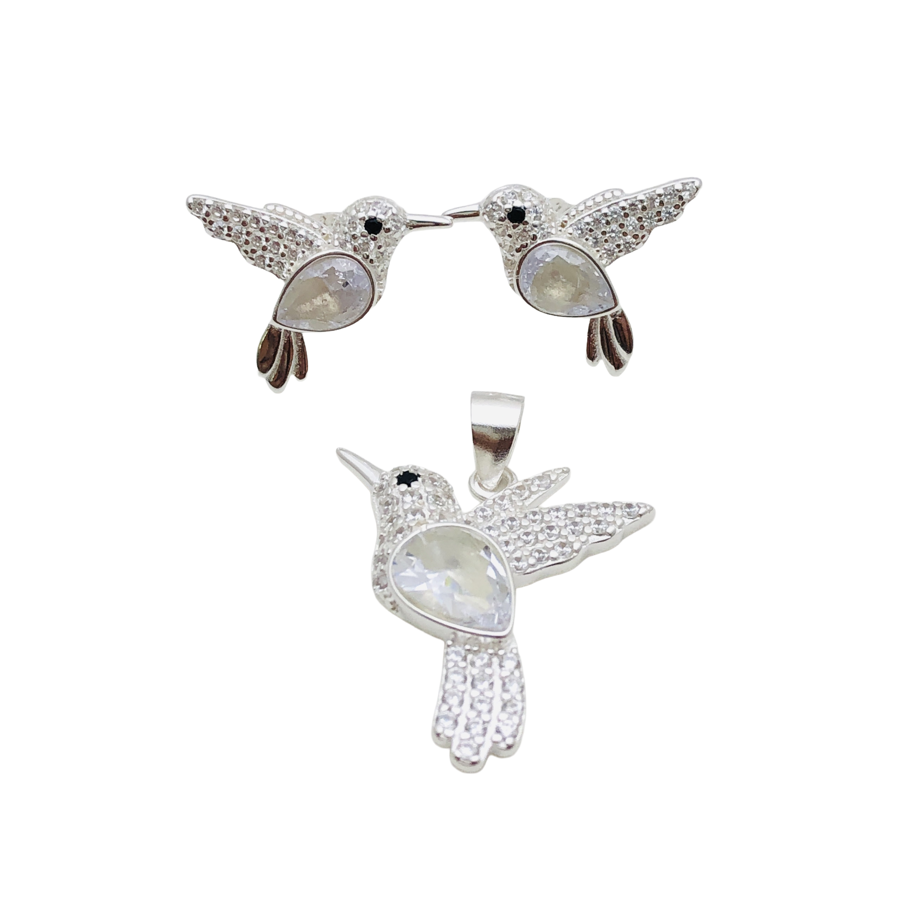 Conjunto COLIBRÍ en Plata Fina 925 con Circones