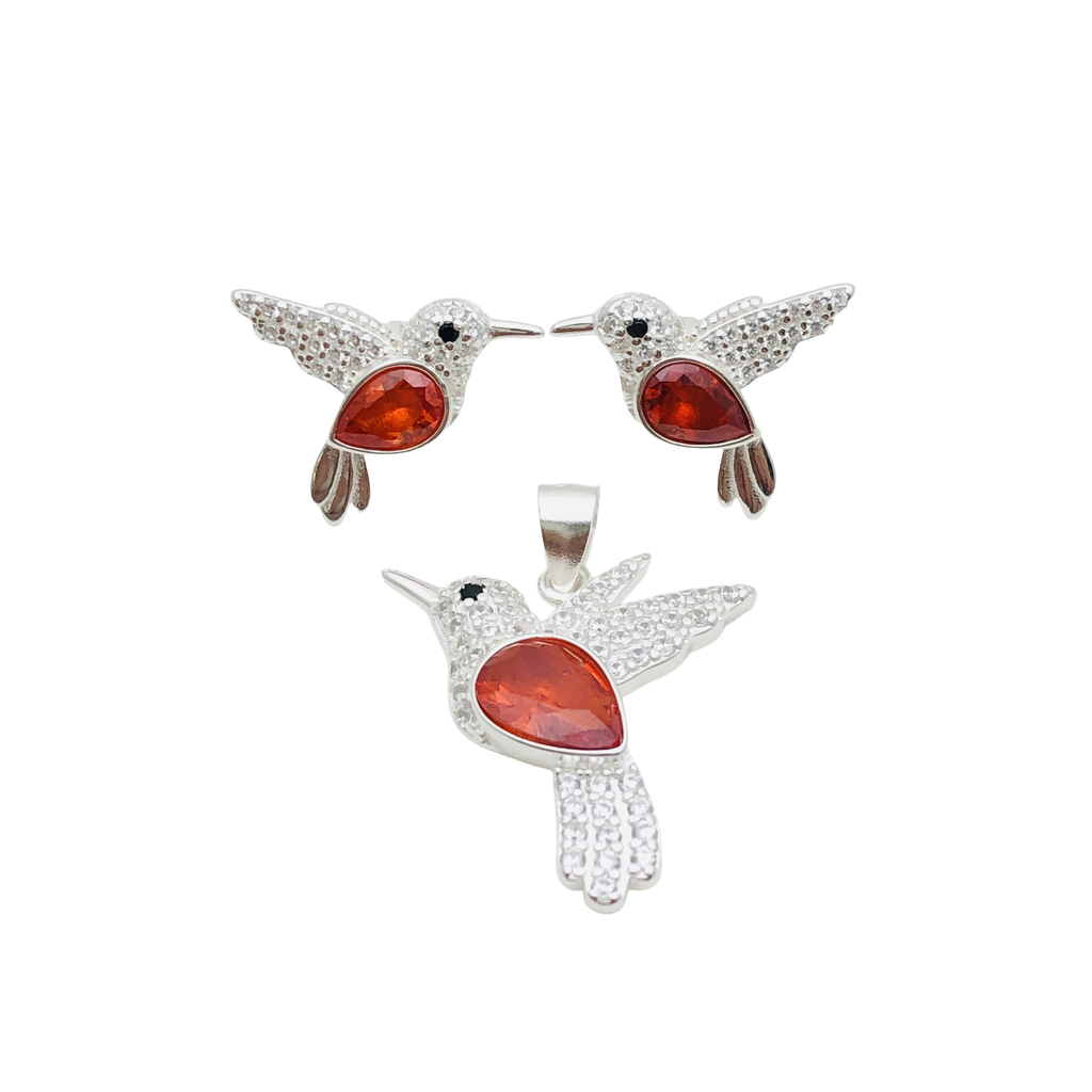 Conjunto COLIBRÍ en Plata Fina 925 con Circones