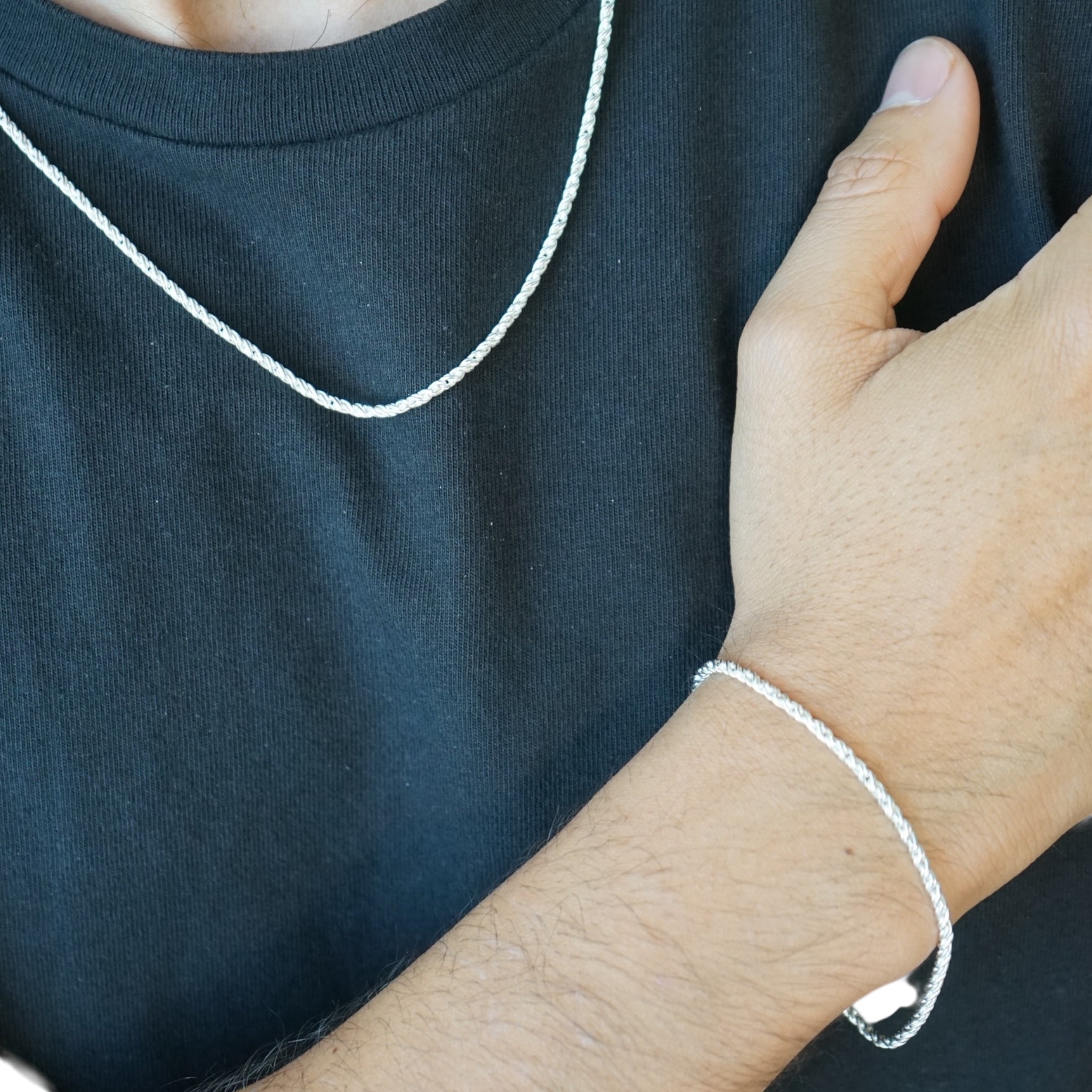 Cadena Veneciana · Plata Ley 925 · 60 cm