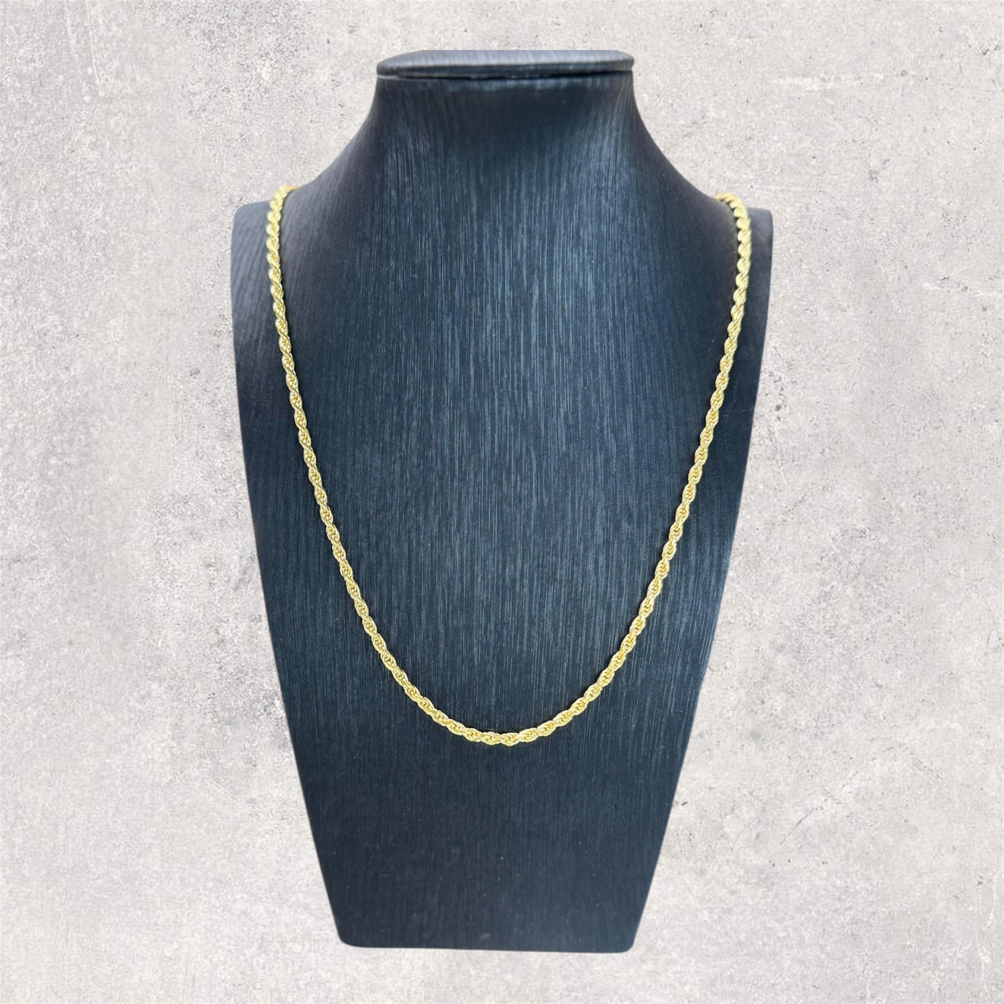 Cadena Italiana Tourbillon en Plata 925 bañada en Oro 18k – 55 cm.