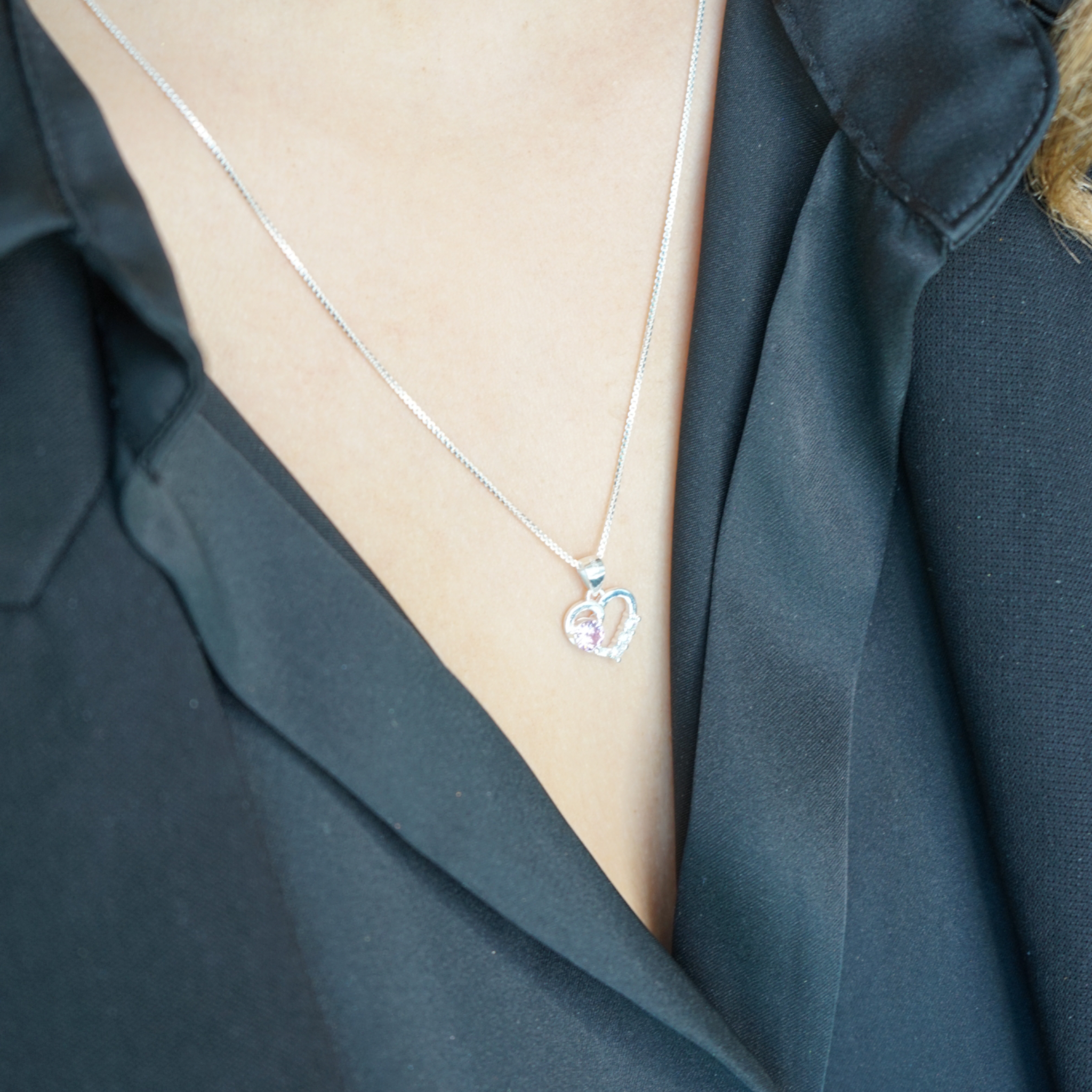 Conjunto Corazón Brillante – Plata Fina 925