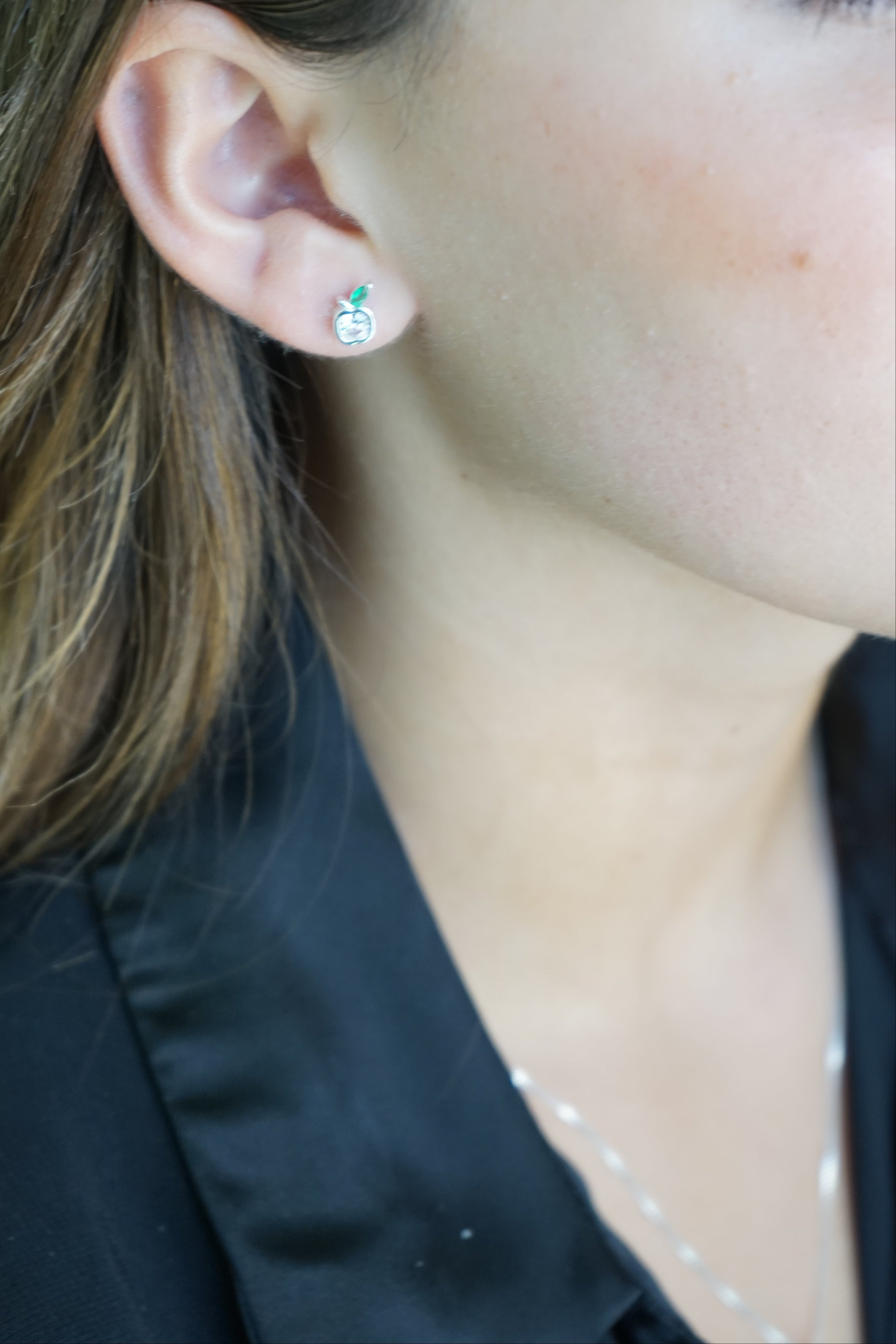 Conjunto Manzana en Plata Fina 925 con Circones