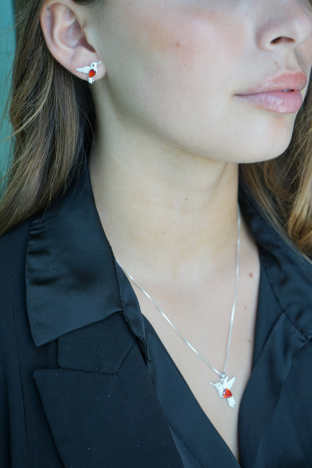 Conjunto COLIBRÍ en Plata Fina 925 con Circones