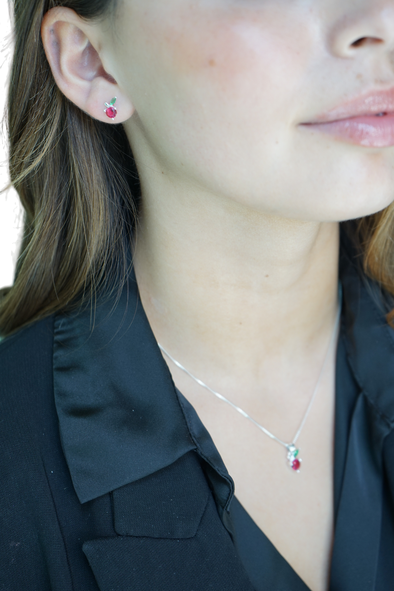 Set Manzanita Roja – Plata Fina 925