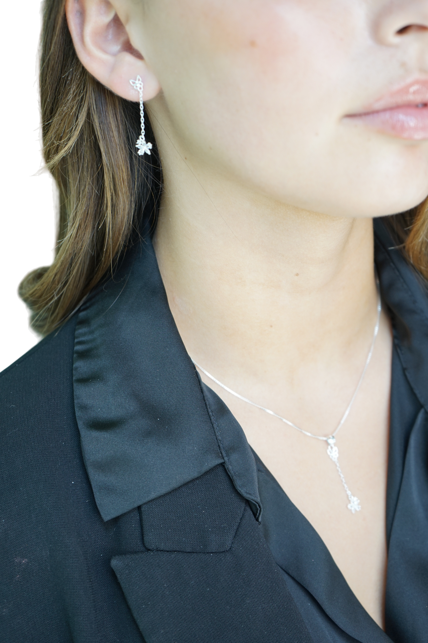 Set Mariposa Encadenada – Plata Fina 925