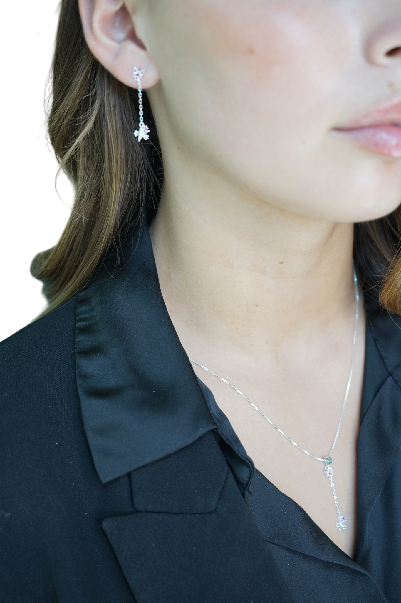 Set Mariposa Encadenada – Plata Fina 925