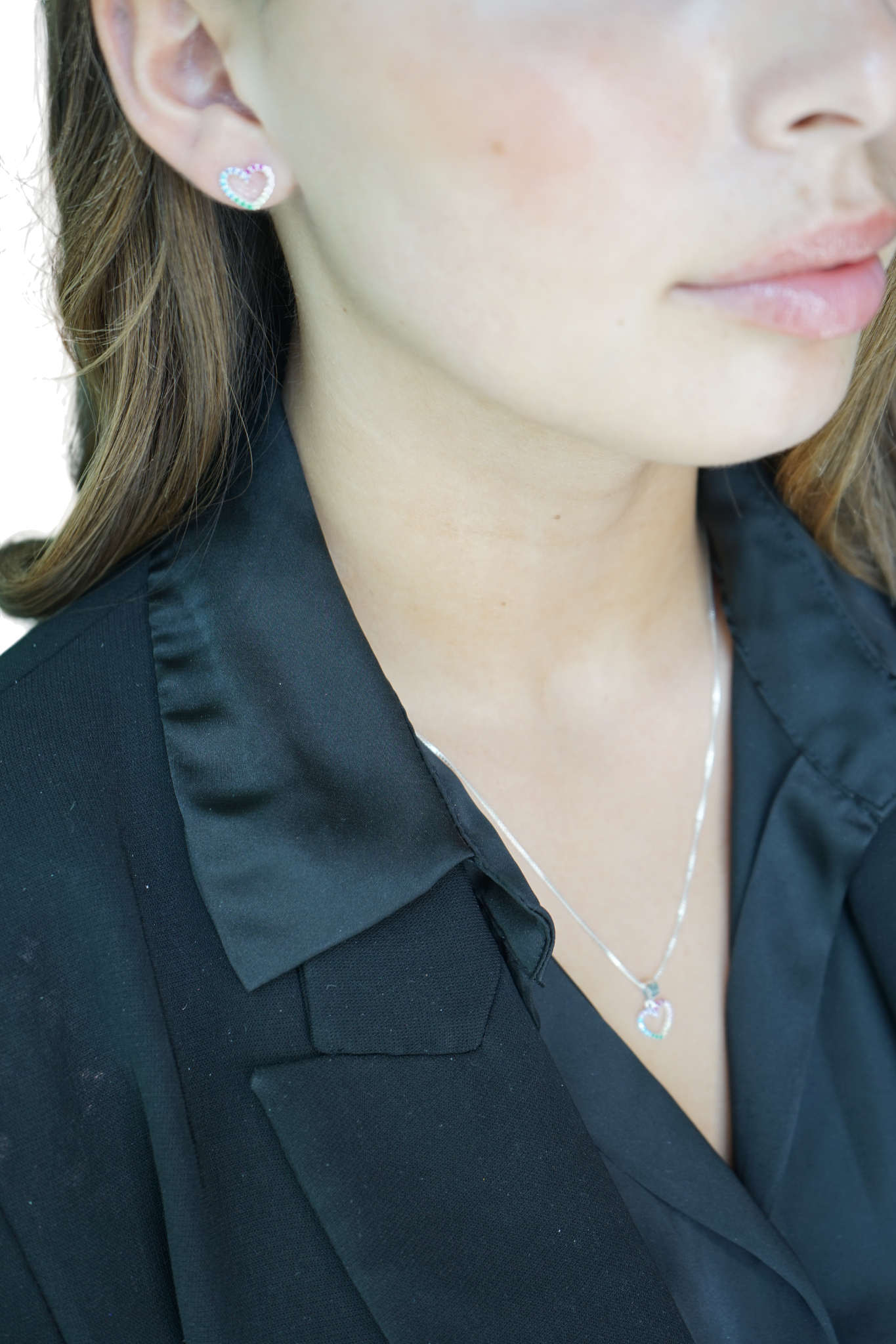 Set Corazón Brillante – Plata Fina 925