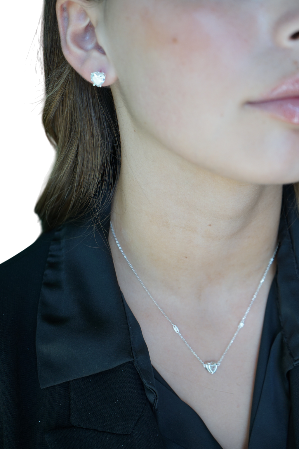 Set Corazones Brillantes – Plata Fina 925