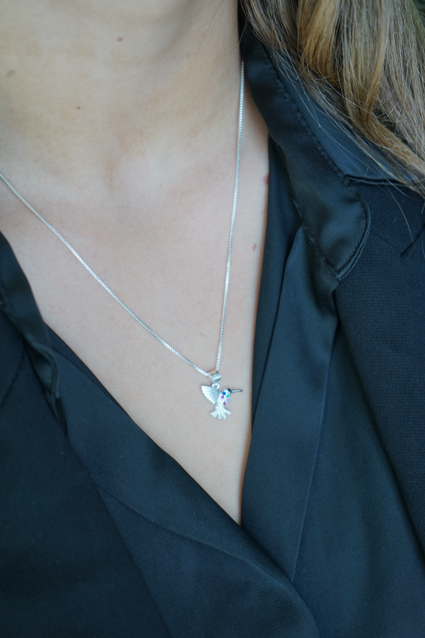 Conjunto Colibrí Multicolor – Plata Fina 925