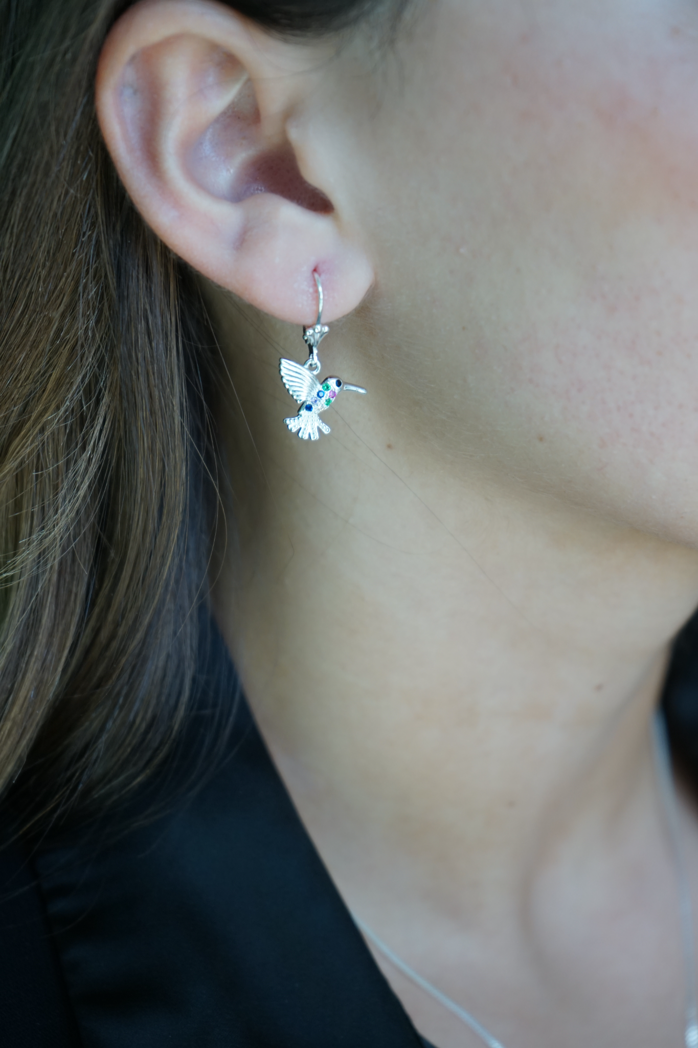 Conjunto Colibrí Multicolor – Plata Fina 925