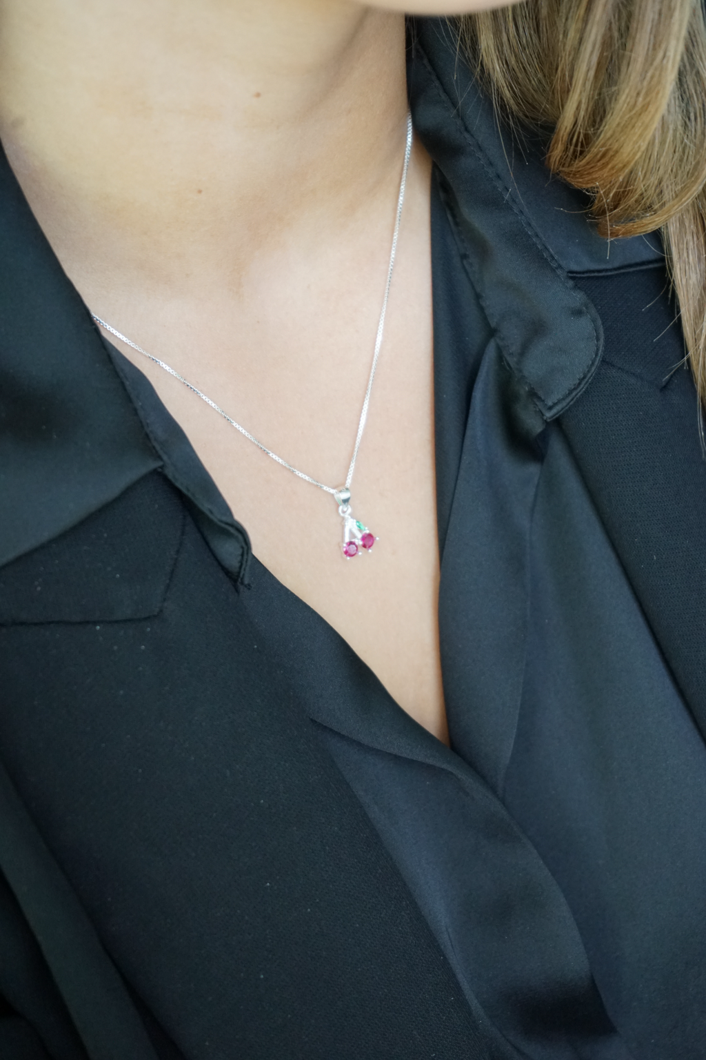 Conjunto Cerezo Brillante – Plata Fina 925