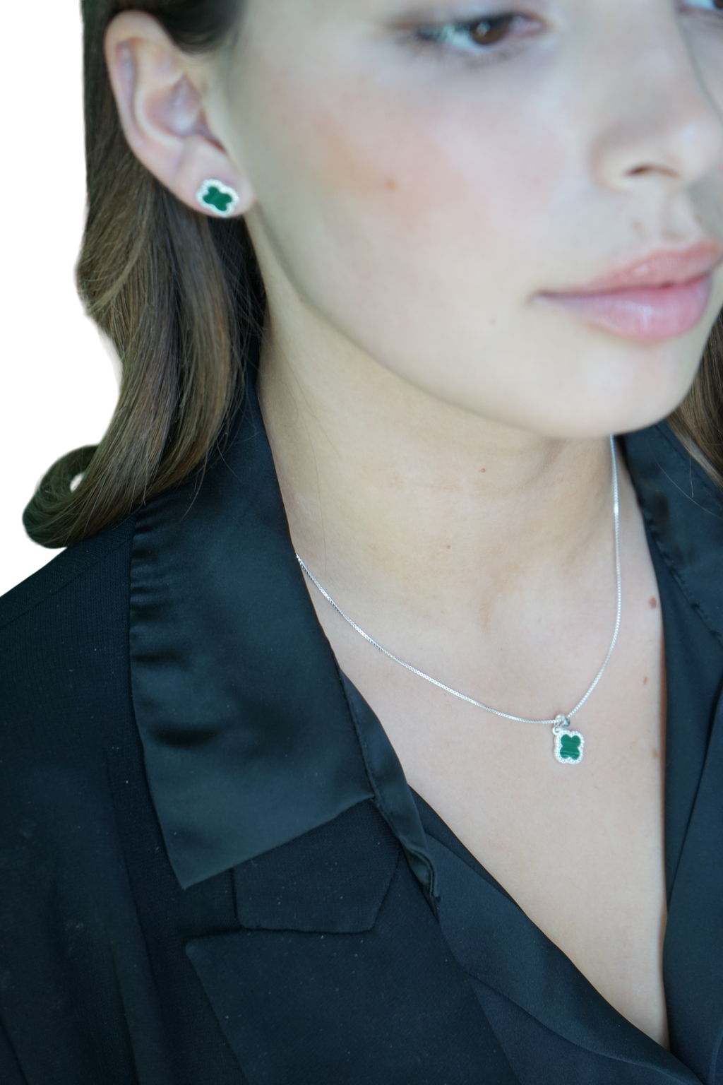 Set Trébol Encanto – Plata Fina 925