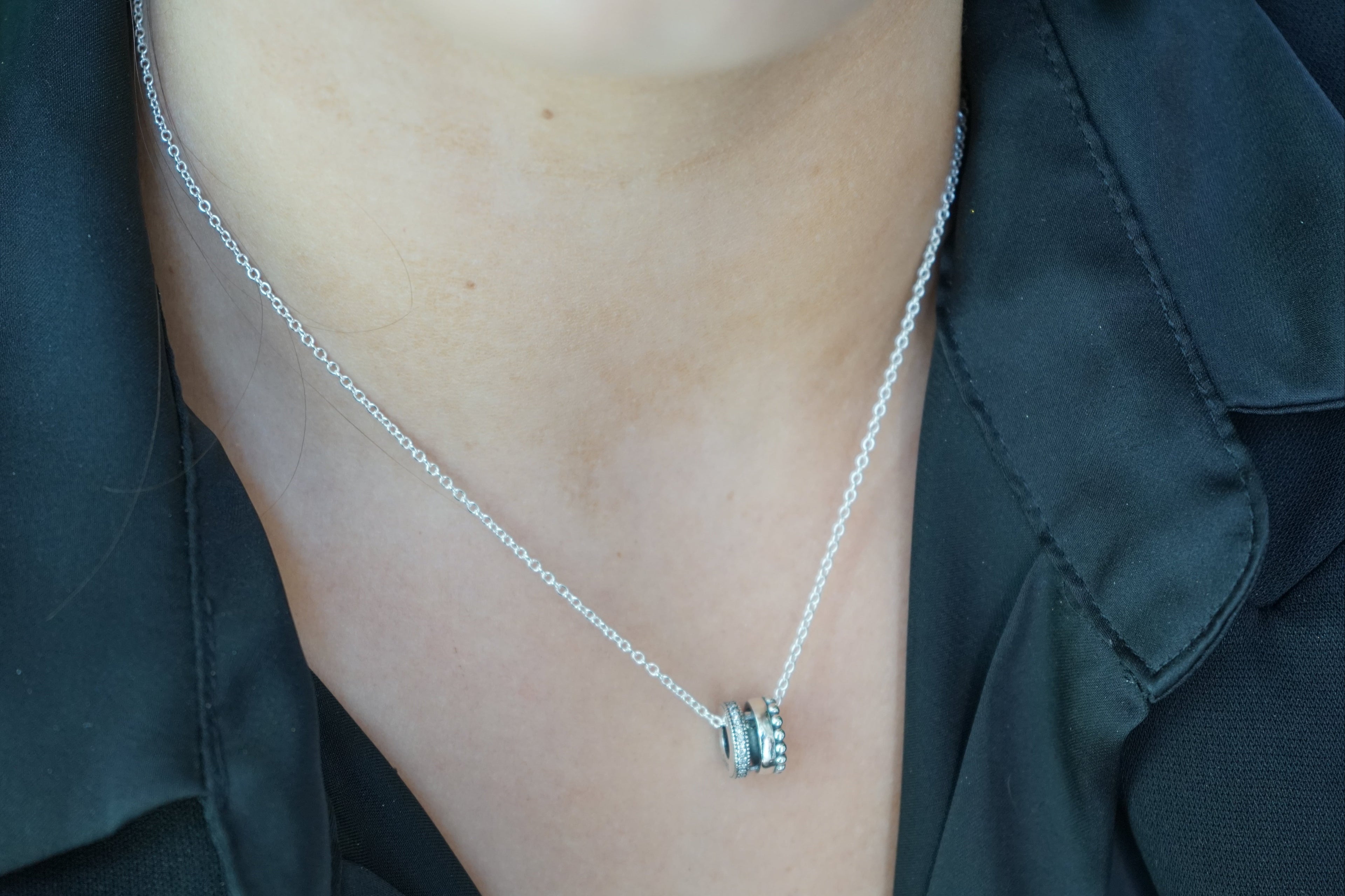 Collar Aros de Intención – Plata Fina 925 & Circones