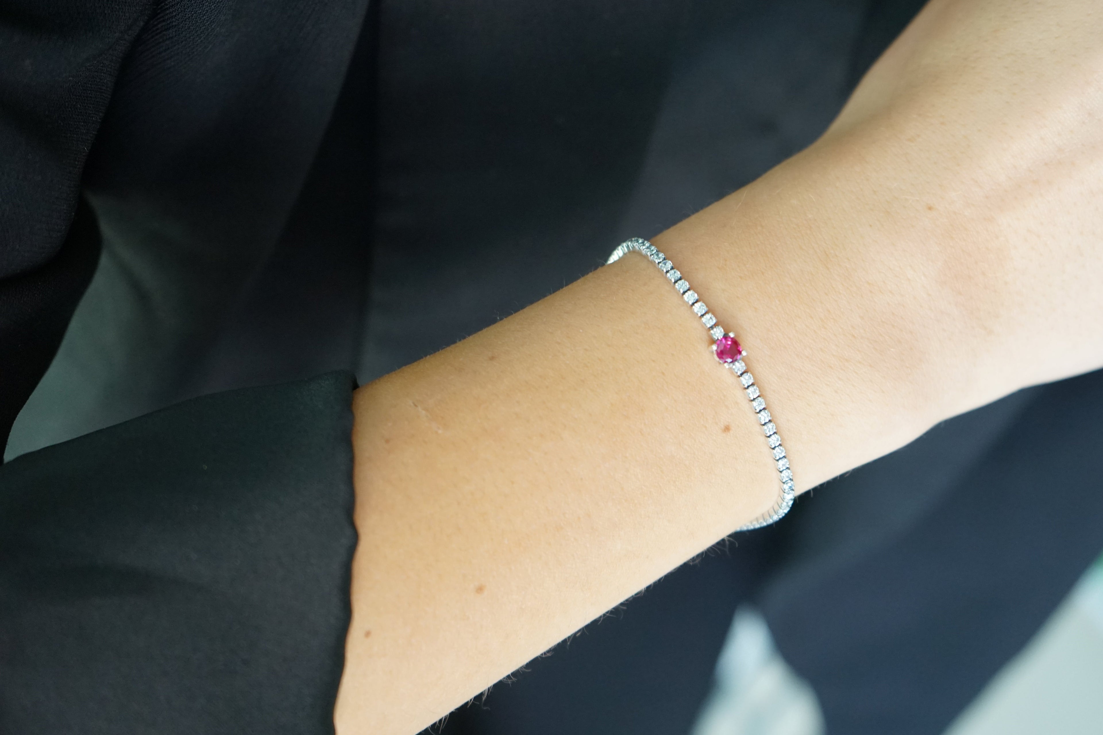 Pulsera Tennis Color Spark – Plata Fina 925