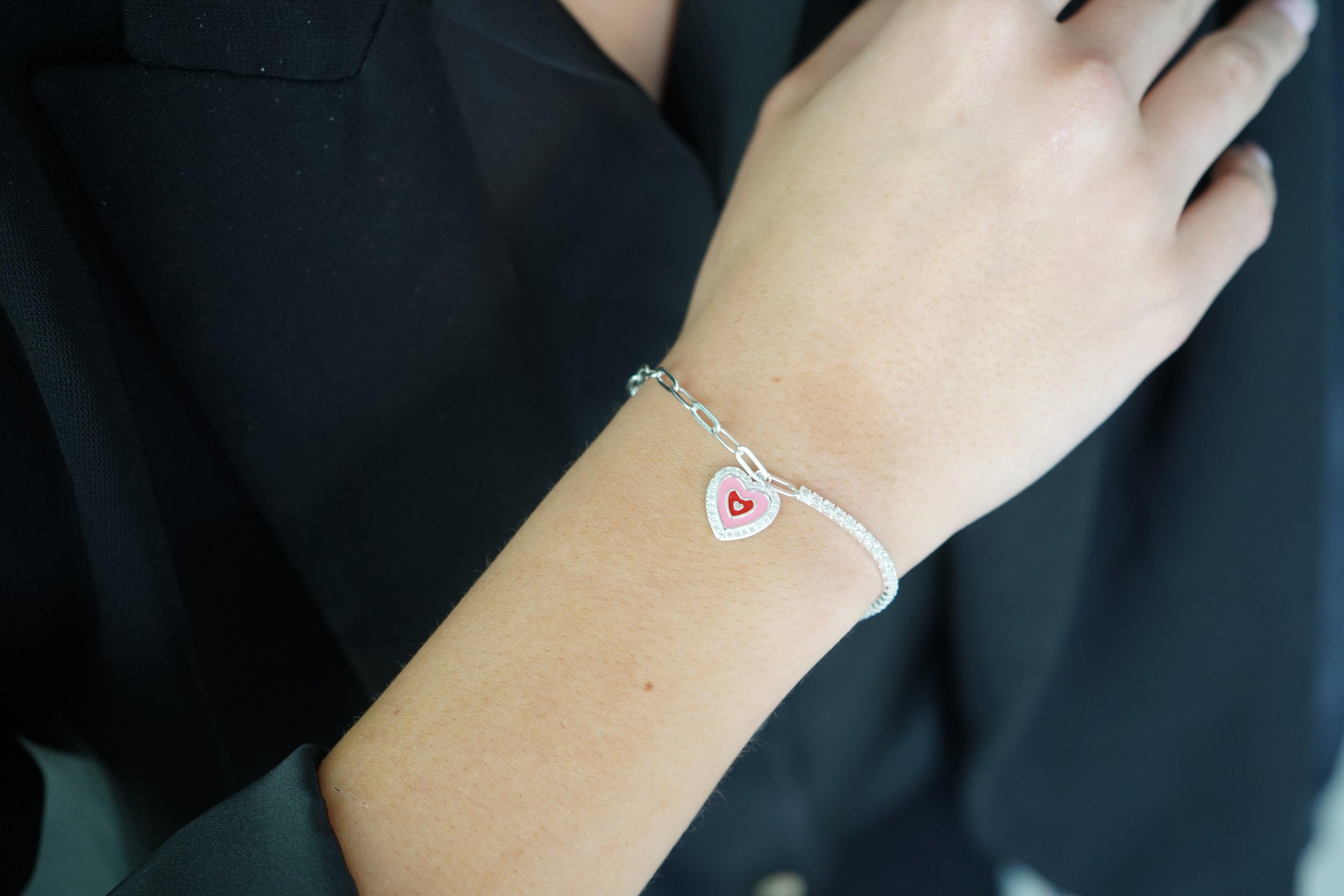 Pulsera Heart Duo – Plata Fina 925