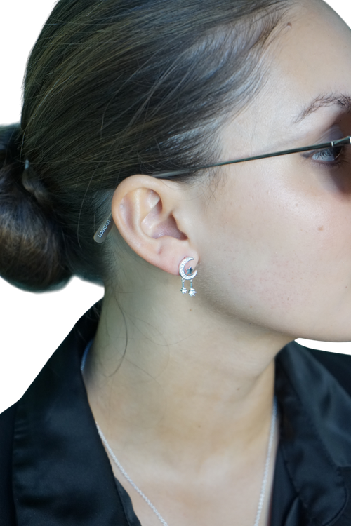 Aros Moonlight Stars – Plata Fina 925