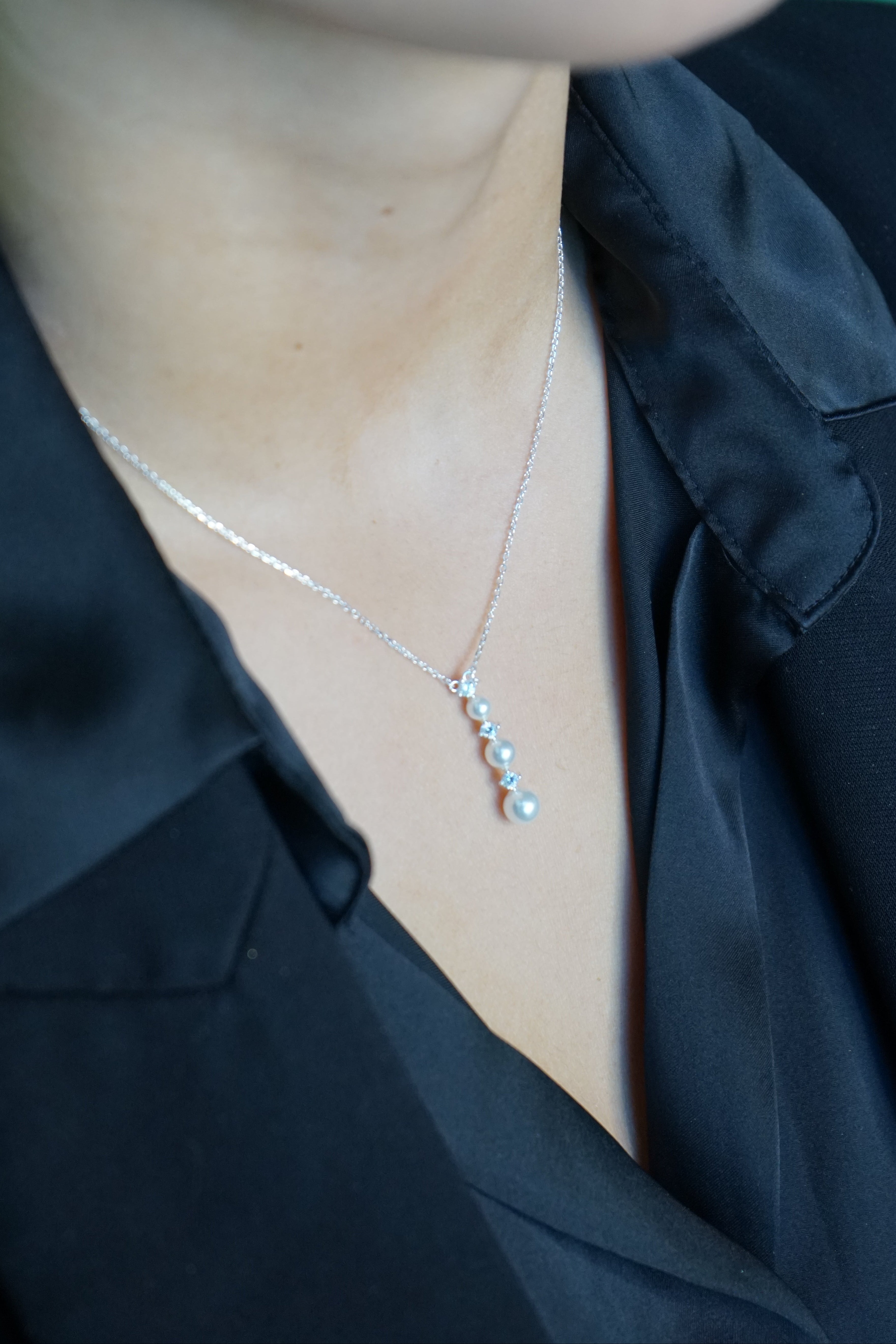 Collar Triple Perla – Plata Fina 925