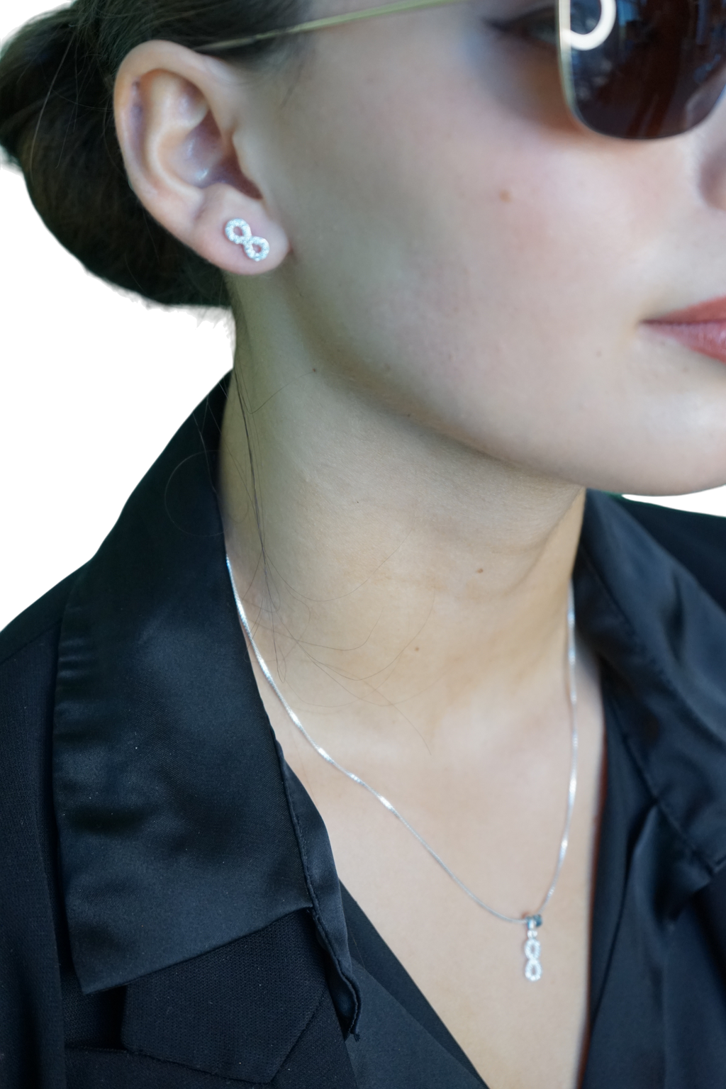 Conjunto Infinito Brillante – Plata Fina 925