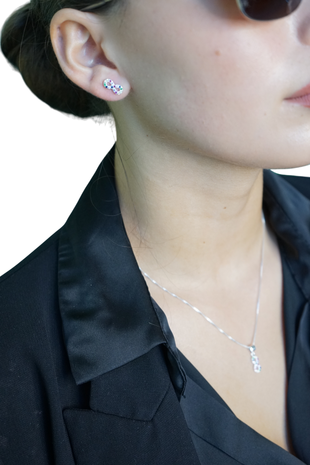 Conjunto Infinito Brillante – Plata Fina 925