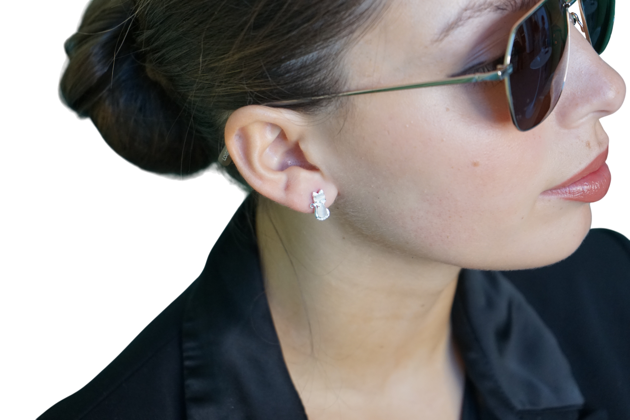 Aros Kitty Gem – Plata Fina 925