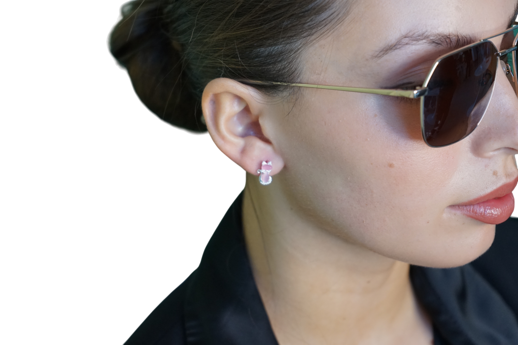 Aros Kitty Gem – Plata Fina 925